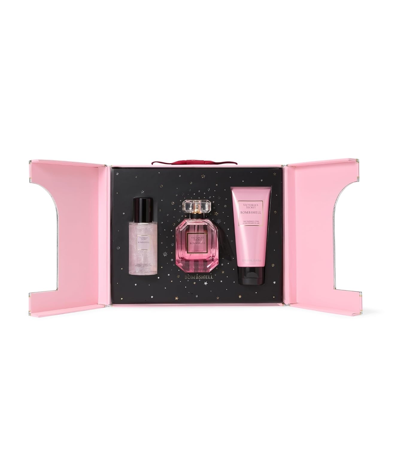 Victoria's Secret Bombshell 3 Piece Luxe Fragrance Gift Set: 1.7 oz. Eau de Parfum, Travel Lotion & Shimmer Mist - Image 3