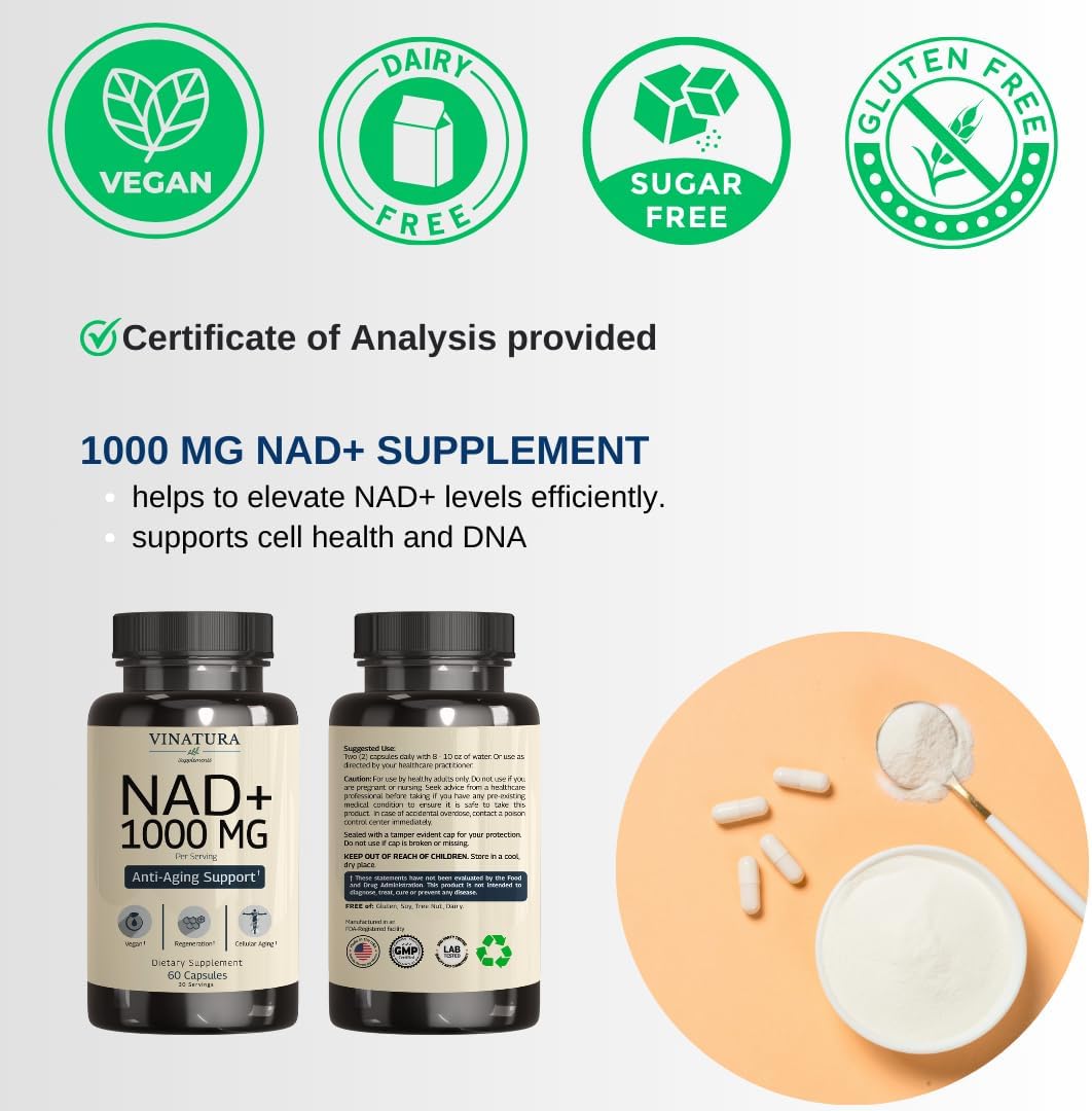 NAD Supplement 1000mg - Pure NAD Supplement for Anti-Aging - Image 4