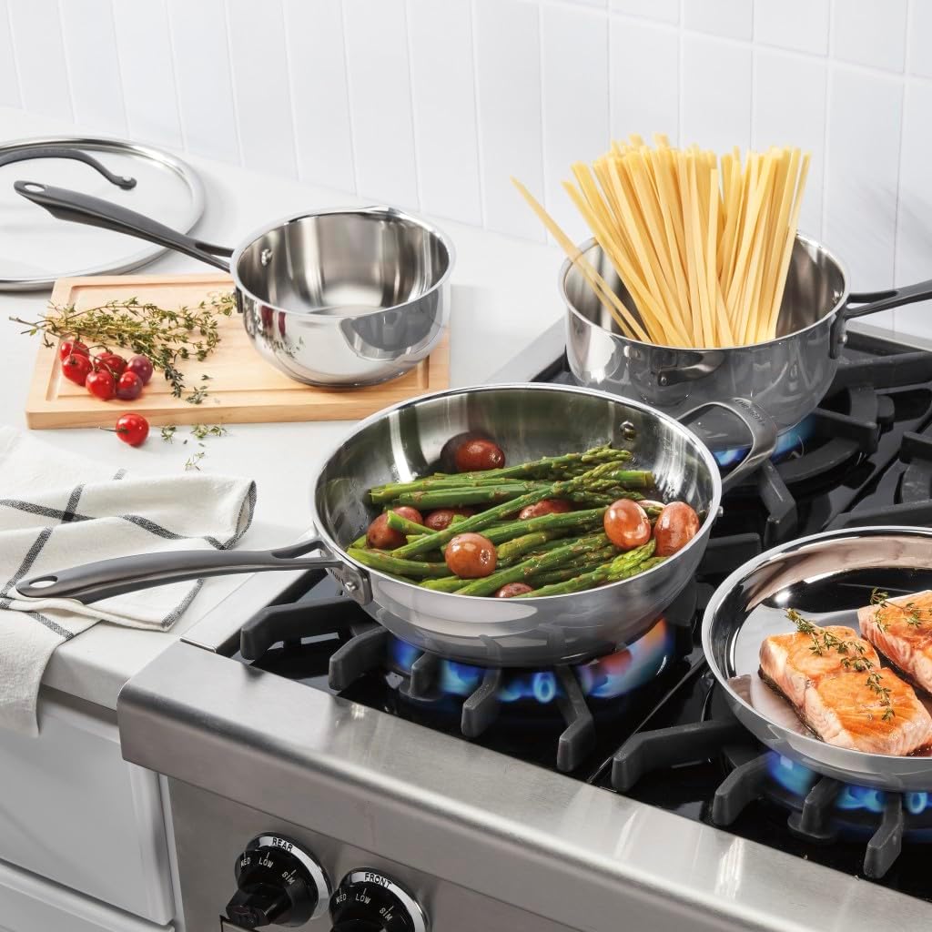 Cuisinart RADIANT PRO 8-Piece Stainless with Brushed Titanium Finish Cookware Set - Image 6