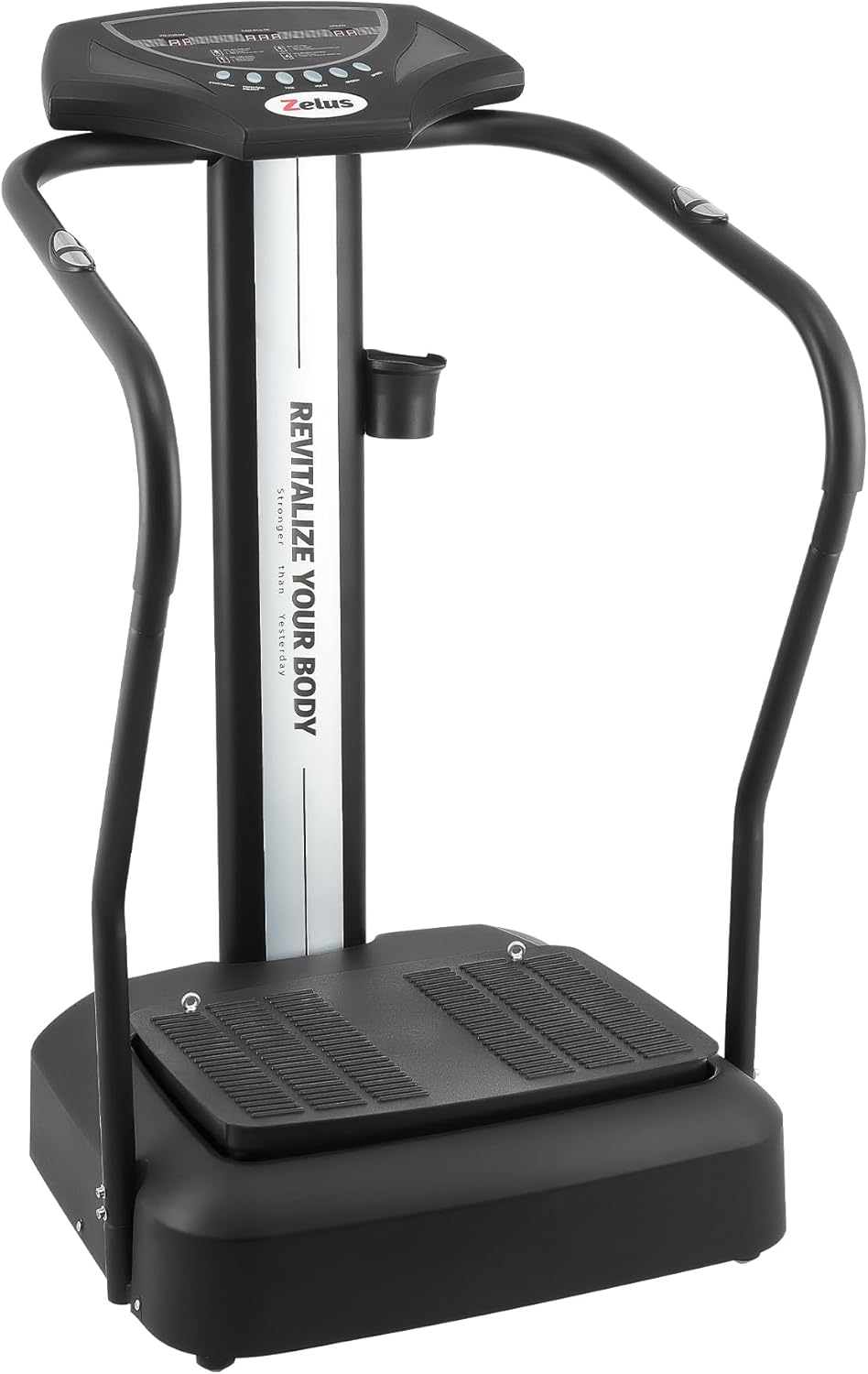 ZELUS Whole Body Vibration Plate, 500W Vibration Plate Exercise Machine with 99 Levels 3 Preset Modes & 2 Resistance Bands, Training Fitness Vibration Platform Machine for Home Gym with 330lb Capacity - Image 2