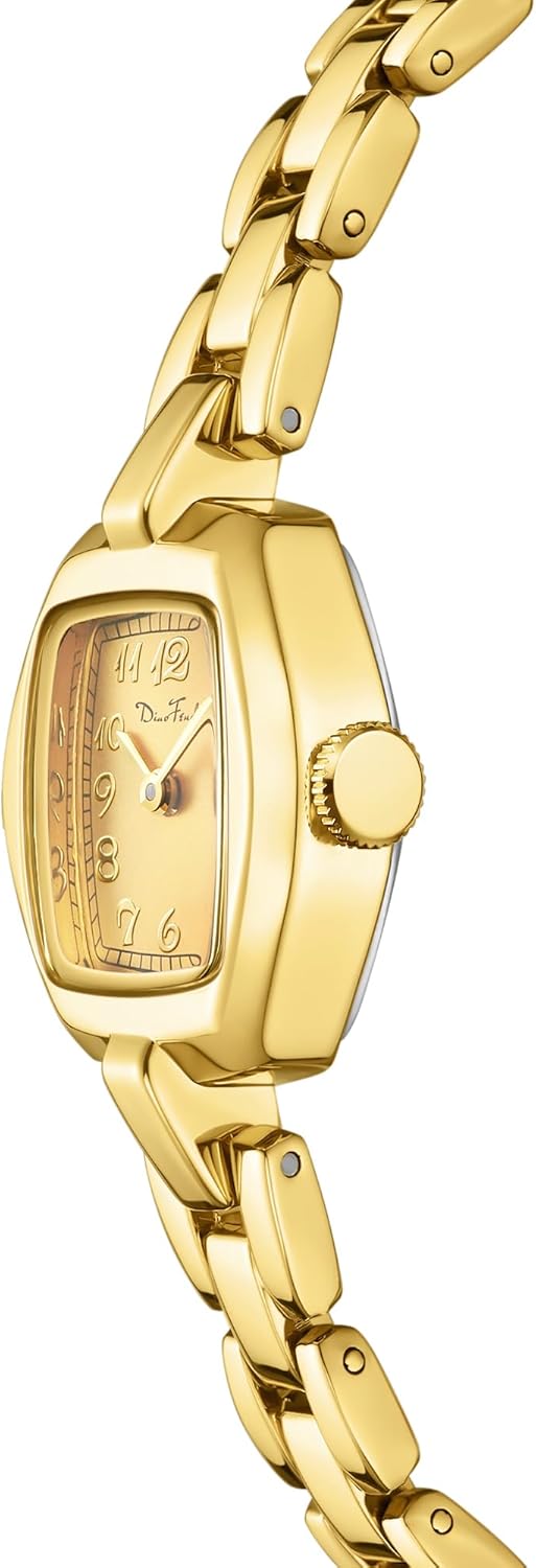Diaofendi Small Gold Women's Watch,Stainless Steel Band Vintage Ladies Womens Gold Watch Luxury Bracelet Tools Included,Water Resistant - Image 3