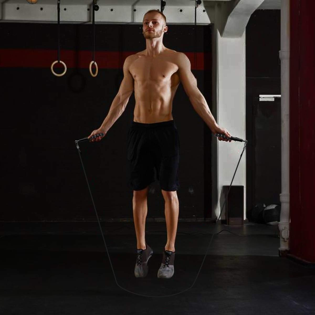 Jump Rope, Wastou Speed Jumping Rope for Training Fitness Exercise, Adjustable Adults Workout Skipping Rope for Men, Women, Kids, Girls - Image 7