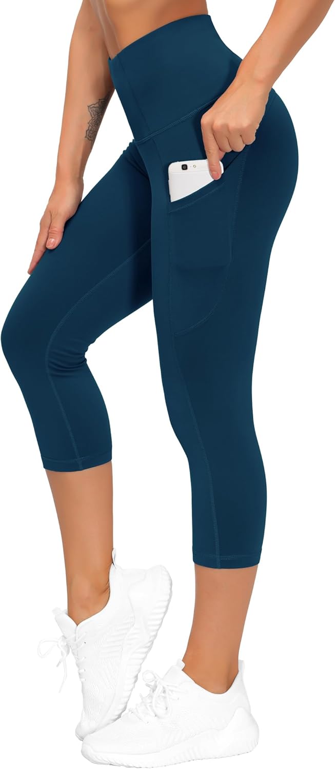 THE GYM PEOPLE Womens' Yoga Pants High Waist with Pocket Tummy Control - Image 2