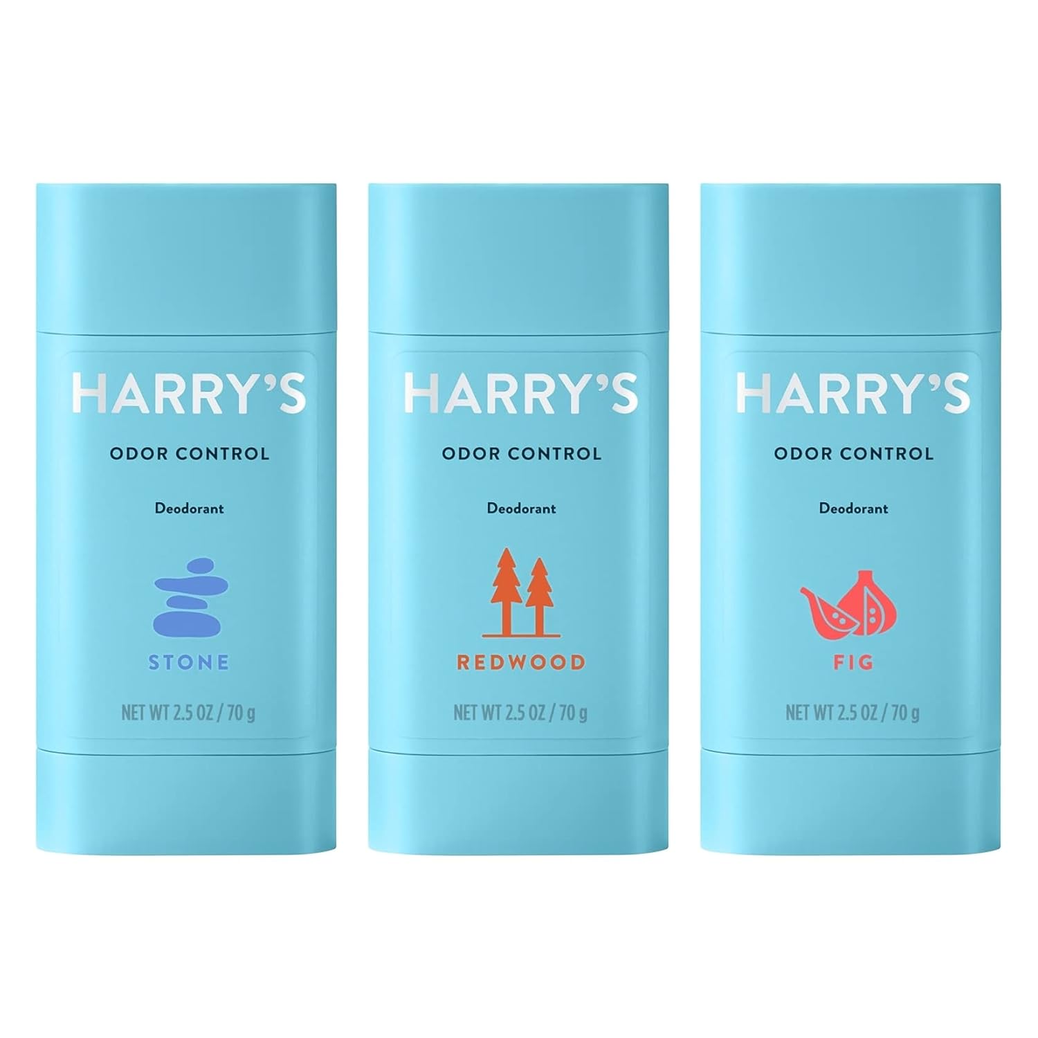 Harry's Aluminum Free Deodorant for Men - Odor Control, Stone, Fig, Redwood Scent, 2.5 Oz, 3-Pack, Men Deodorant Aluminum Free - Image 2