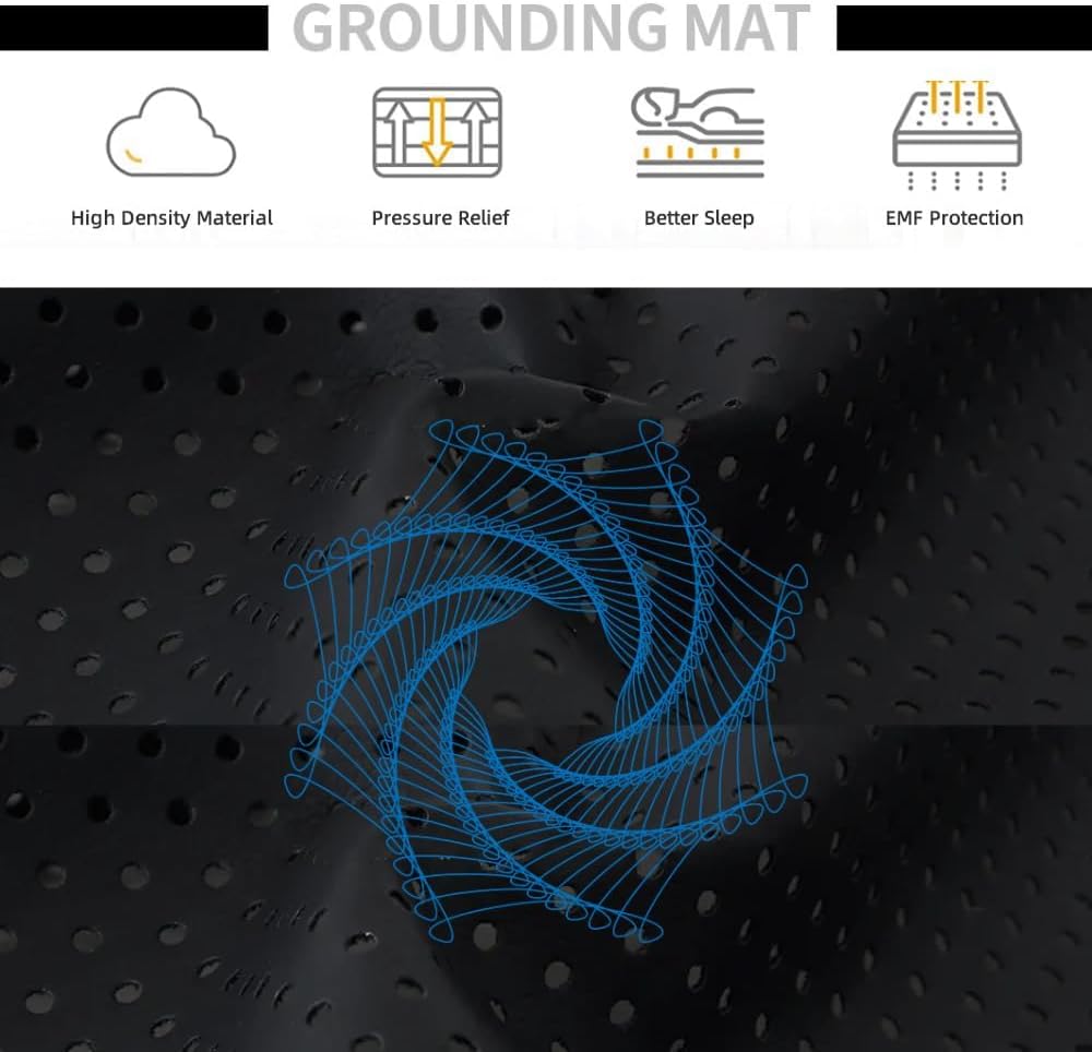 Grounding Mat Kit, Breathing Grounding Mats for Bed Ground Cord Grounding Products for Efficient Sleep, Reduce Stress Sleeping Sheet Pad (54x78IN) - Image 5
