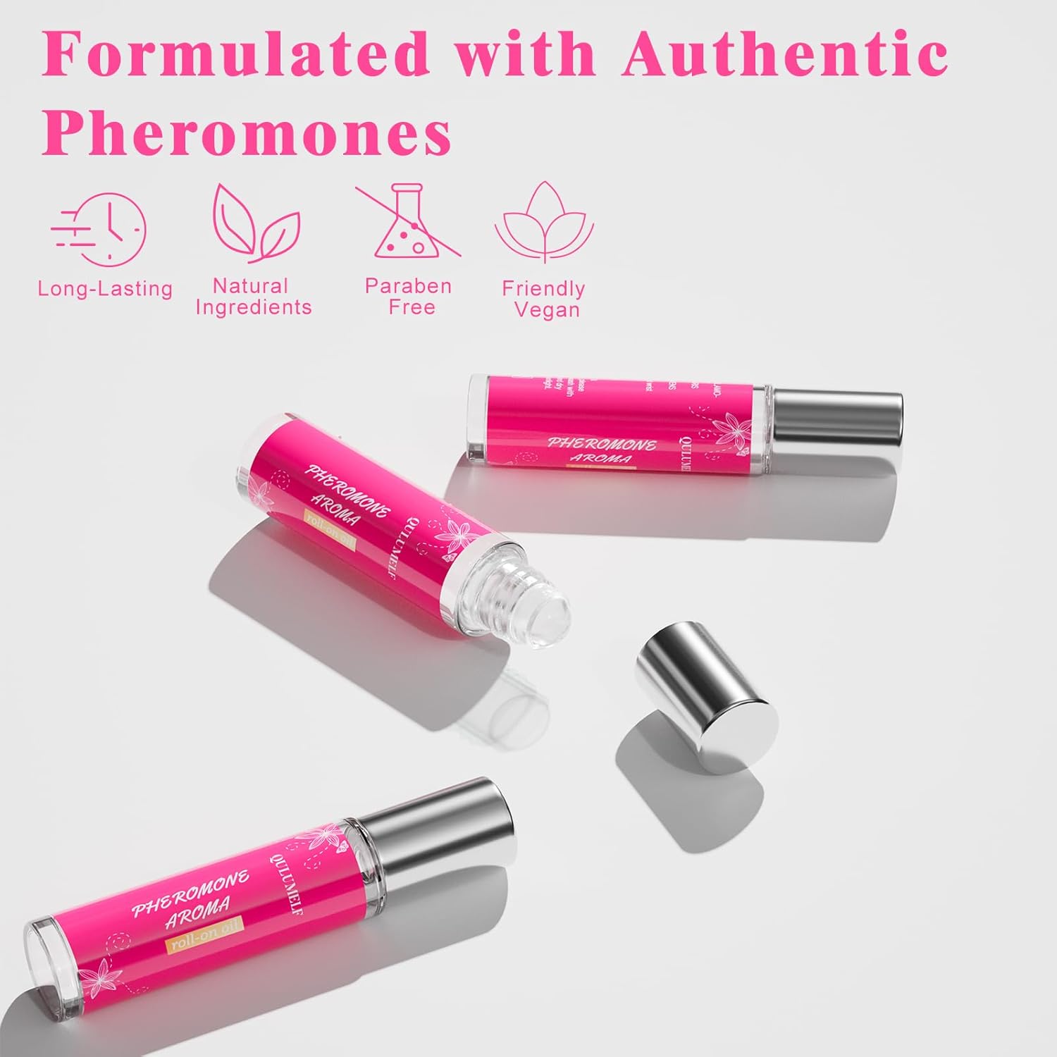 Pheromone Perfume for Women,Fragrance Pheromone Cologne Attract Men, Long Lasting Women's Perfume, Roller Ball Design, Portable and Fruity - Image 3