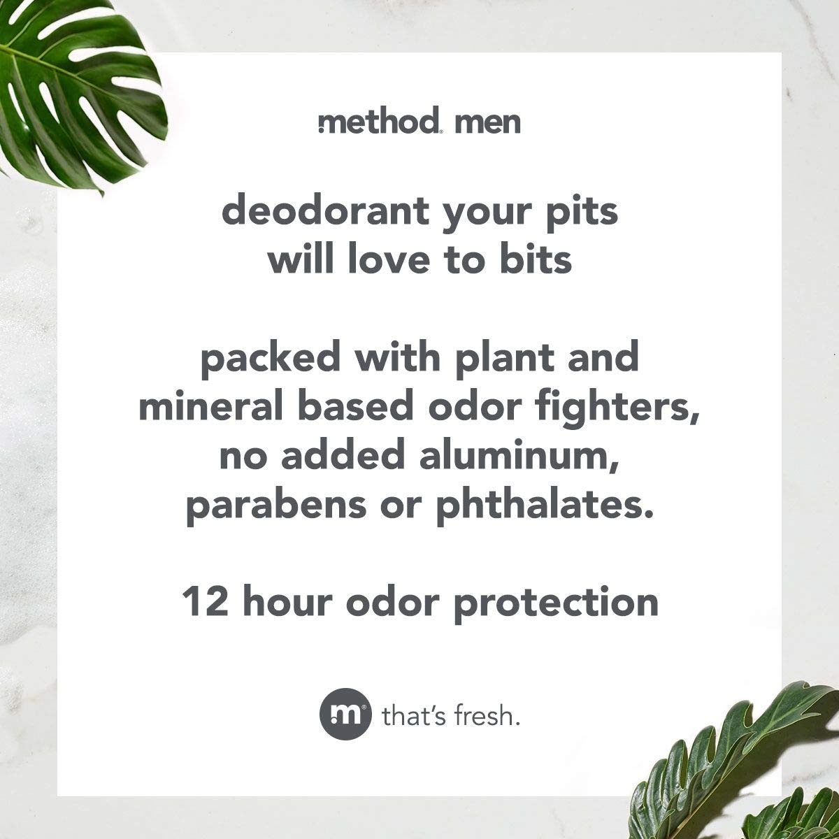 Method Mens Aluminum-Free Deodorant; Cedar & Cypress; 2.65 Ounce Pack of 6 - Image 6