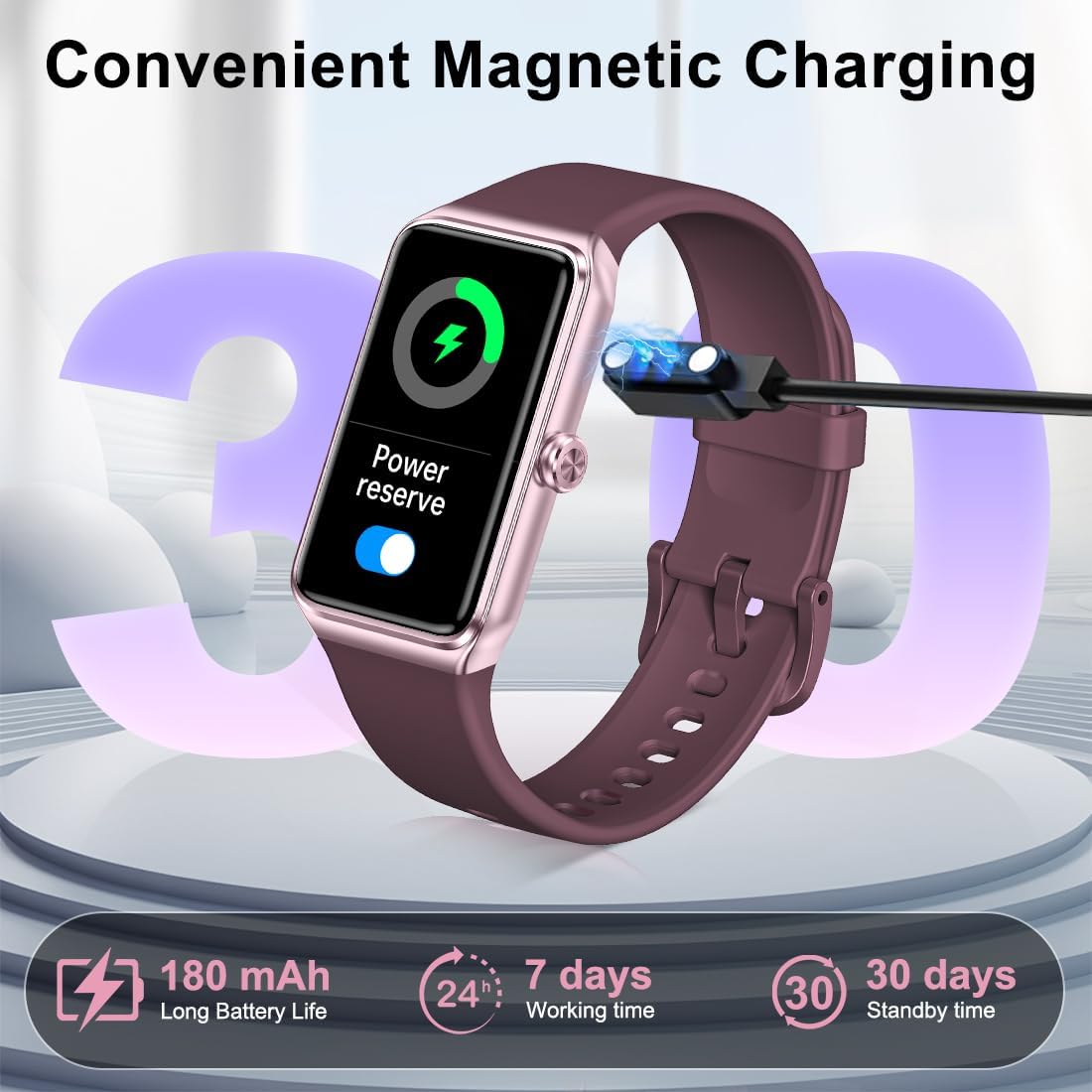 Fitness Tracker- Smart Watch with 1.47" Health Activity Trackers 24/7 Heart Rate,Stress Management, Monitor Blood Oxygen, Sleep Tracking Fitness Watch for Android iPhone Women Men (Wine Red) - Image 5