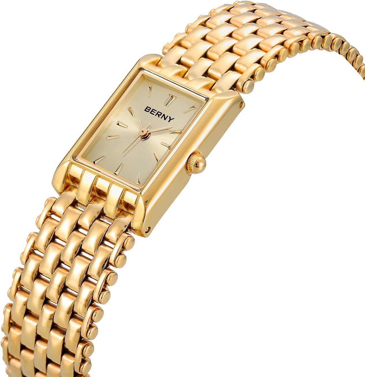 BERNY Gold Watches for Women Updated Ladies Quartz Wrist Watches Stainless Steel Band Womens Small Gold Watch Luxury Casual Fashion Bracelet Tools Included - Image 3