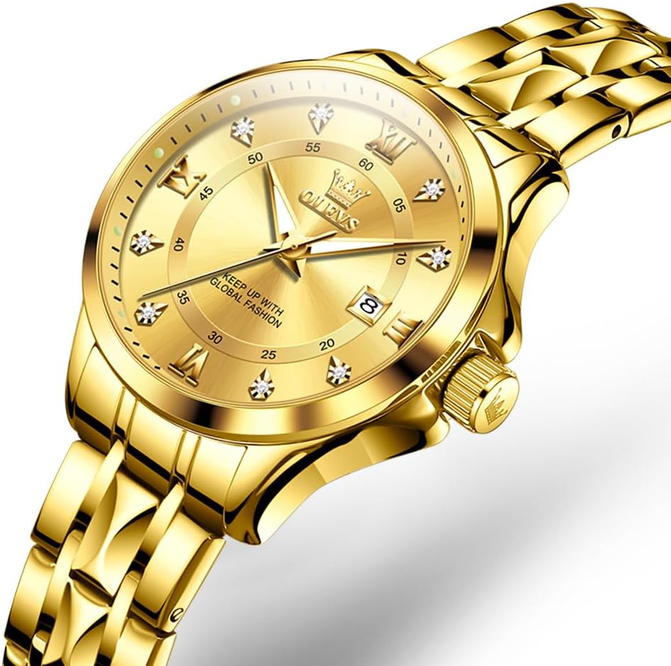 OLEVS Watch Women,Watches for Women,Luxury Casual Stainless Steel Women's Wrist Watches Classic Small Face Dress Analog Womens Watches with Date Easy to Read Waterproof Luminous Quartz Ladies Watches - Image 10