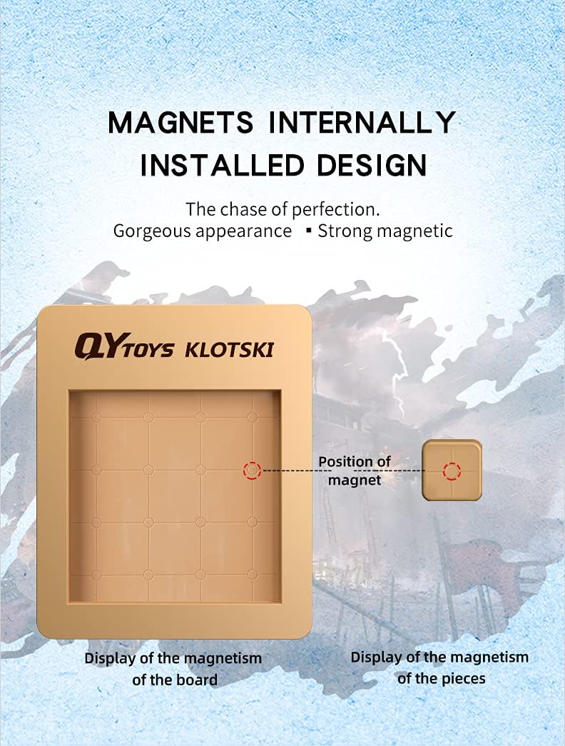 Cuberspeed magnetized Klotski Puzzle Slide Number Puzzle Puzzle Brain Teasers Toy Tangram Jigsaw Intelligence 15 Klotski Puzzle - Image 3