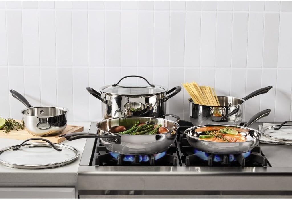 Cuisinart RADIANT PRO 8-Piece Stainless with Brushed Titanium Finish Cookware Set - Image 3