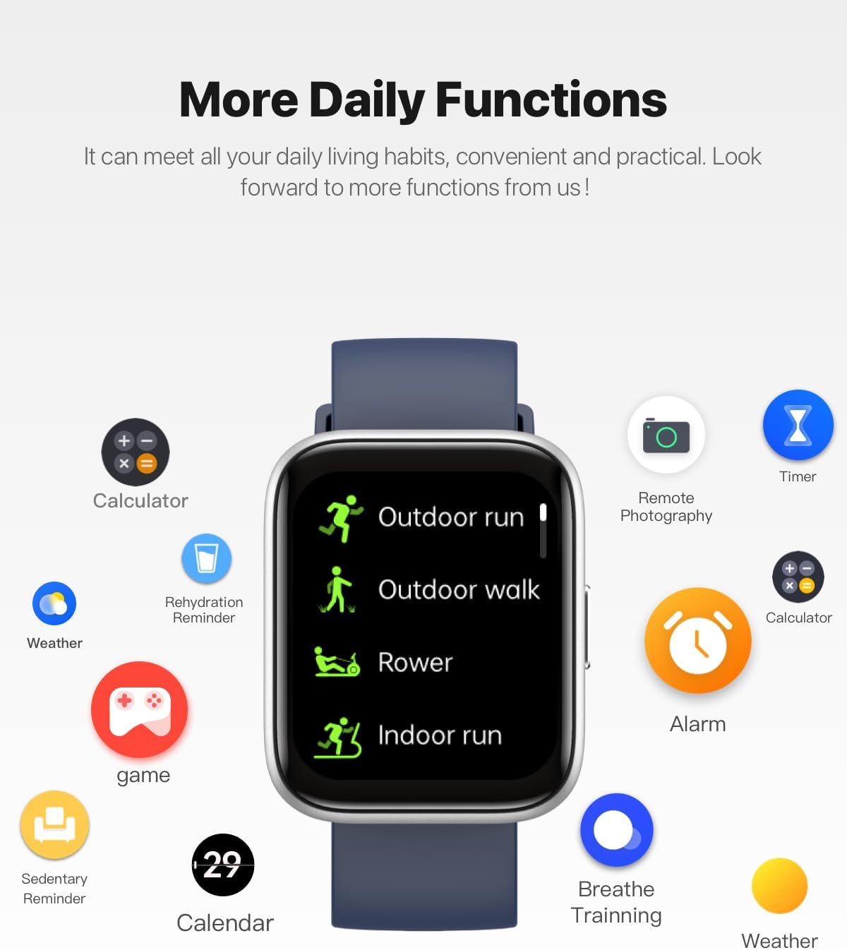 Smart Watch for Men Women - Answer/Make Calls/Quick Reply/AI Voice Assistant, 1.83" for Android iPhone Samsung Compatible IP68 Smartwatch Blood Oxygen Heart Rate Fitness Tracker (Silver+Blue, 1.83") - Image 9