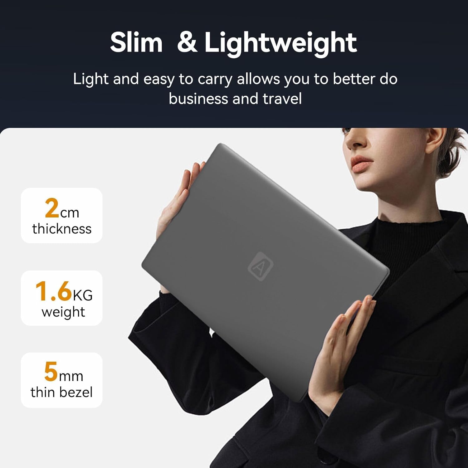 Laptop Computer 15.6'' HD Display, Intel UHD Graphics, Intel Celeron N5095 4-Core Processor, 12GB RAM, 512GB SSD up to Expandable 1TB, WiFi, 180°Open Angle, Windows 11 Laptop, Gray - Image 7