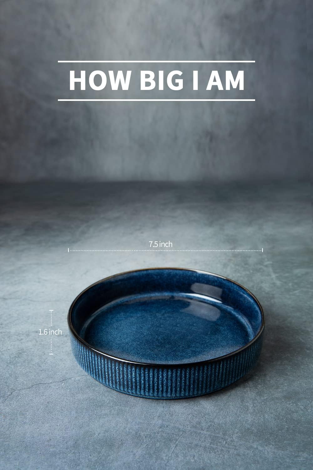 famiware Star 7.5" Pasta Bowls Set, Salad Bowl Set of 4, Double Reactive Glaze, Stackable, Ideal for Your Friend for Housewarming, Festivals, Nebulas Blue - Image 5