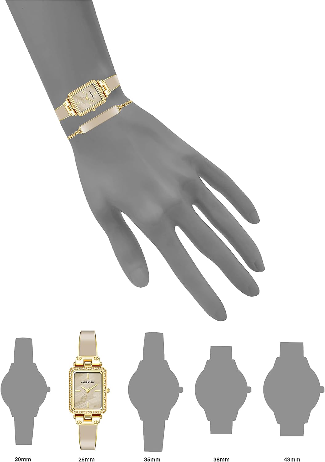 Anne Klein Women's Premium Crystal Accented Bangle Watch and Bracelet Set, AK/3898 - Image 5