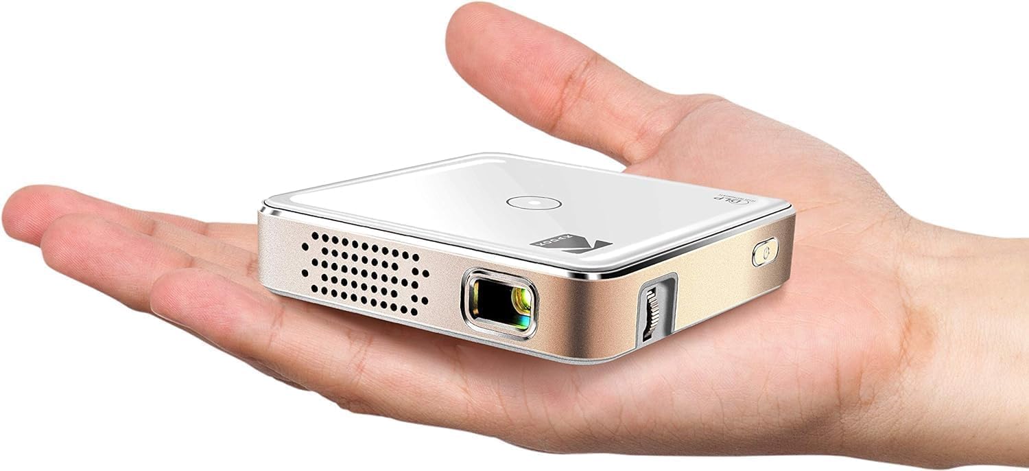Kodak Ultra Mini Portable Projector - HD 1080p support LED DLP Rechargeable Pico Projector - 100" Display, Built-in Speaker - HDMI, USB and Micro SD - Compatible with iPhone iPad, Android Phones - Image 2