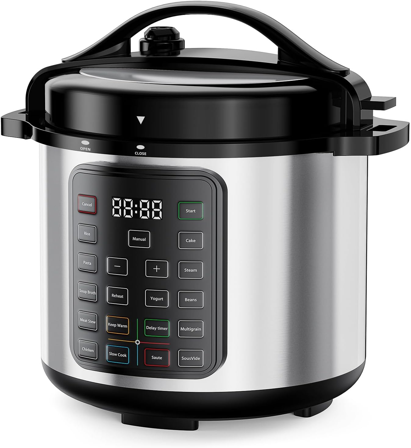 DUMOS 16-in-1 Electric Pressure Cooker 8 QT Stainless Steel Multi Cooker Electric for Pressure, Rice, Steamer, Yogurt Maker, Slow Cook,Meat Stew, Cake, Pasta, Multigrain - Image 2