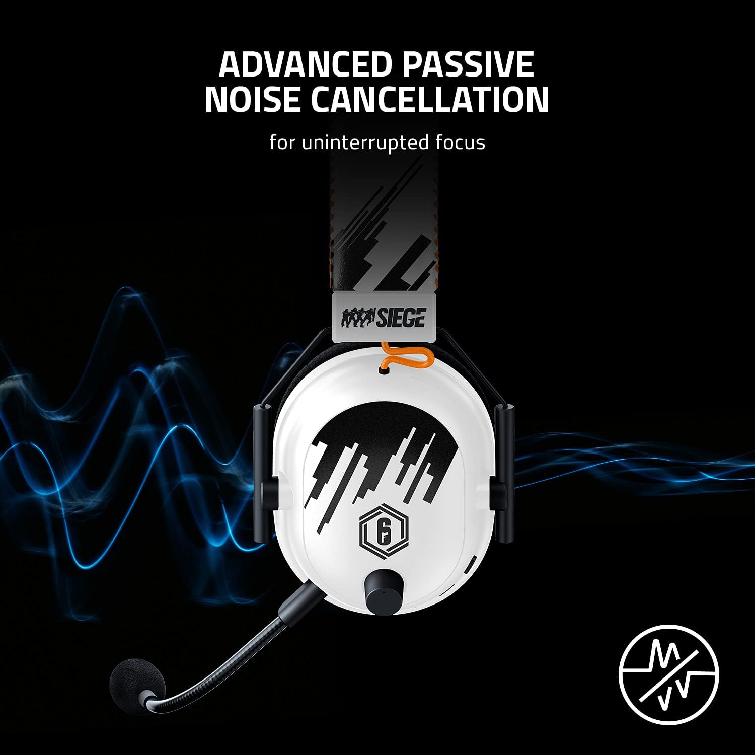 Razer BlackShark V2 Pro - Wireless Premium Esports Gaming Headset (Hyper Speed Wireless Technology, Tri Force Titanium 50mm Drivers, Hyper Clear Supercardioid Mic) Rainbow 6 Siege (Renewed) - Image 5