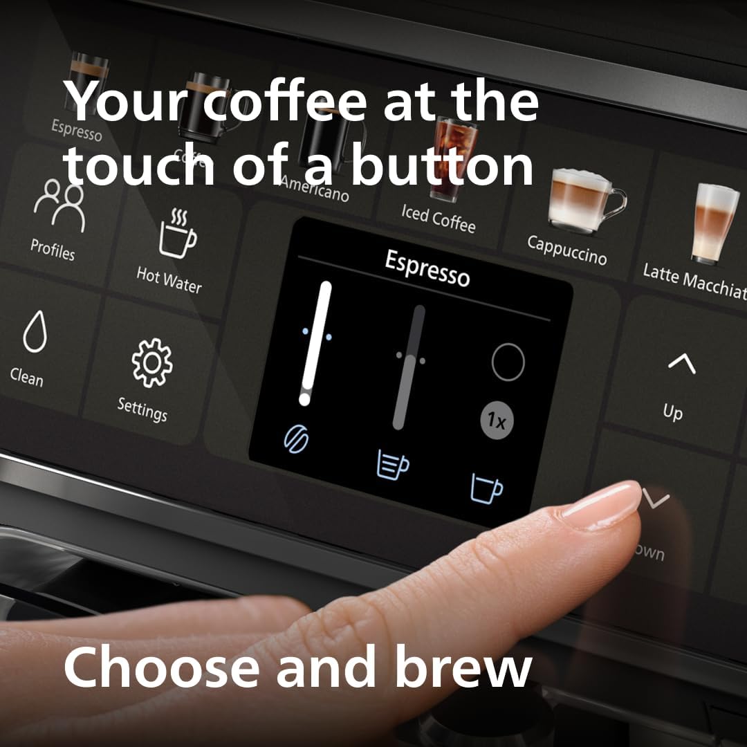 Philips 4400 Series Fully Automatic Espresso Machine – 12 Hot & Iced Coffees, Quick-to-Clean LatteGo Milk System, SilentBrew, QuickStart, Ceramic Grinder, Black Chrome (EP4444/90) - Image 6