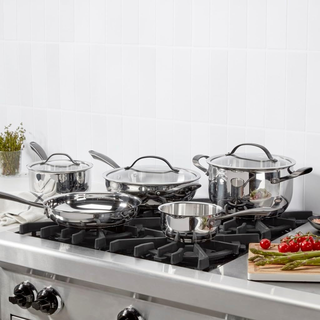 Cuisinart RADIANT PRO 8-Piece Stainless with Brushed Titanium Finish Cookware Set - Image 5