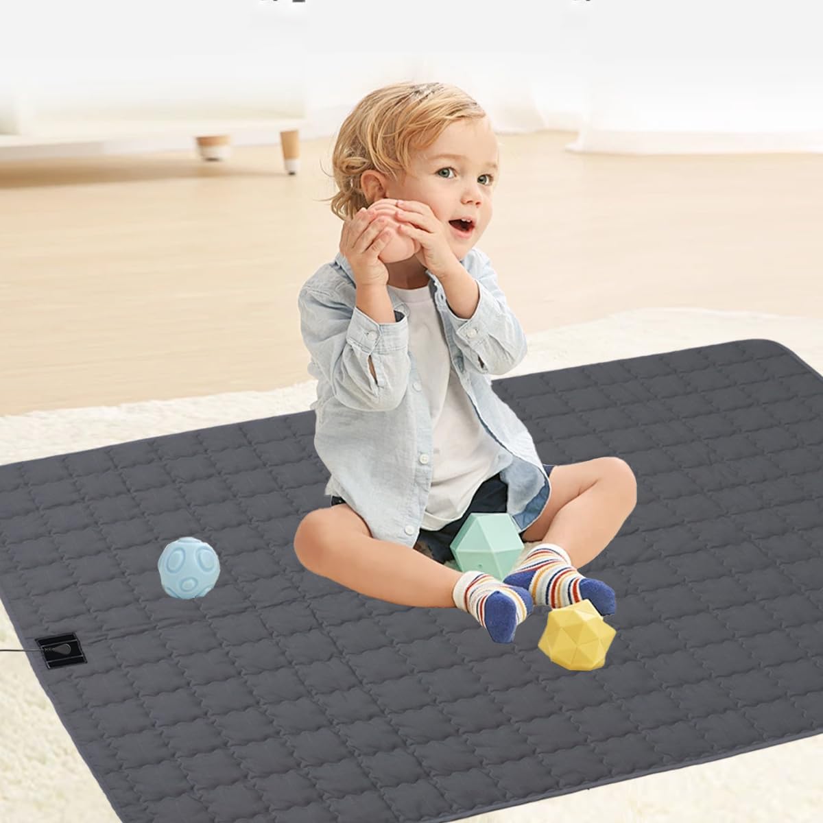 Grounding Anti-Slip Mat Pad,Grounding Sleep Sheet with 15ft, Silver Fiber Fabric Sleep Mats,Conductivity Design,Improve Sleep and Promote Wellness Grounding kit Set (Grey, 25 * 35in) - Image 7