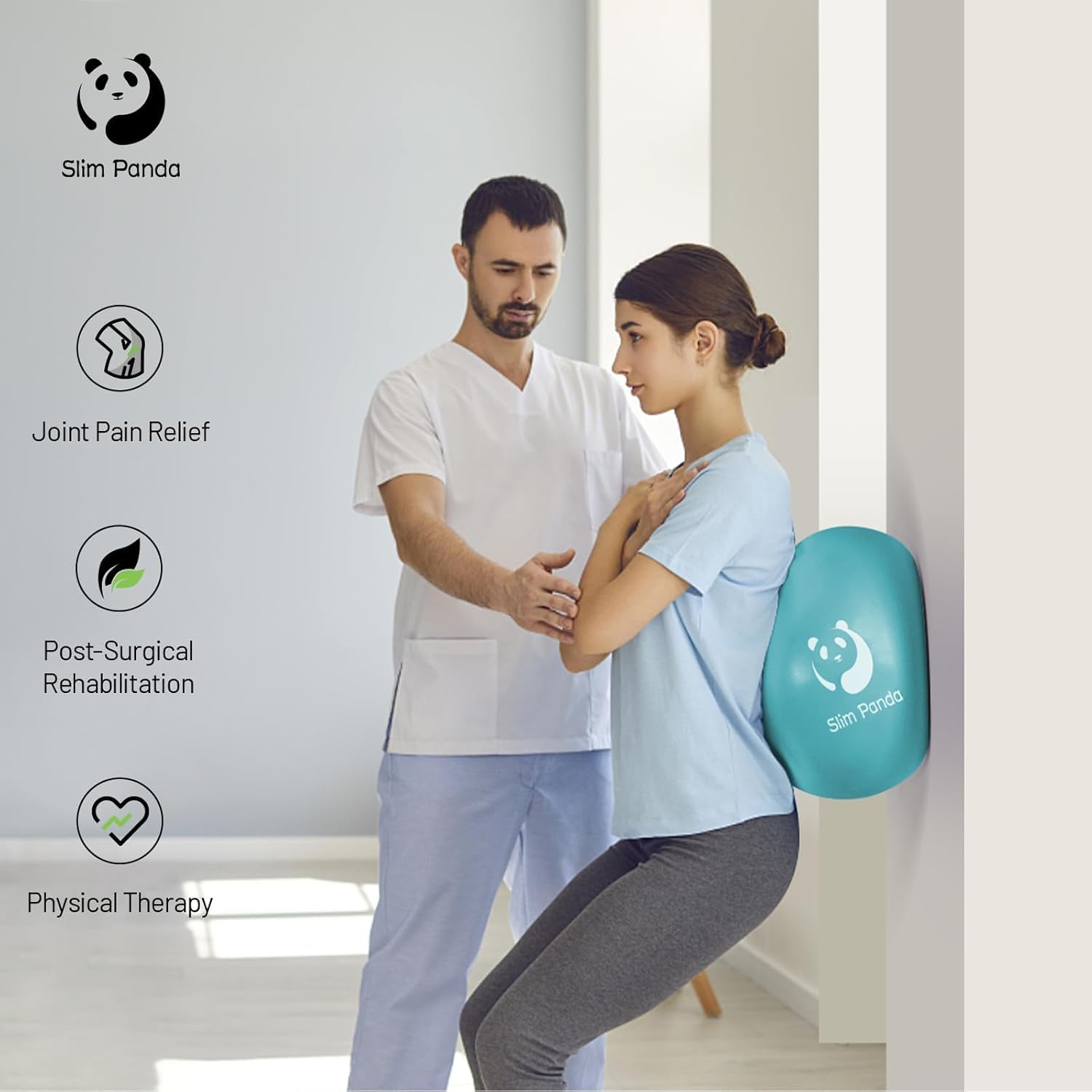 Slim Panda Pilates Ball - 9 Inch Small Exercise Ball for Core Training, Balance, Stability, Yoga & Physical Therapy - Image 6