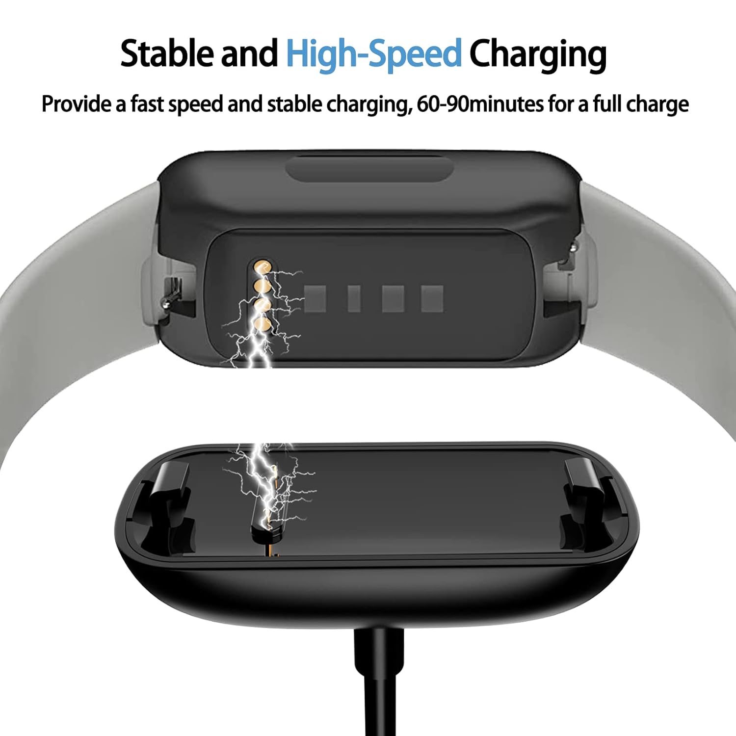 Amzpas Charger for Fitbit Inspire 3 Health & Fitness Tracker, Soft USB Charging Cable, Durable Charger Cable for Fitbit Inspire 3 - Image 4