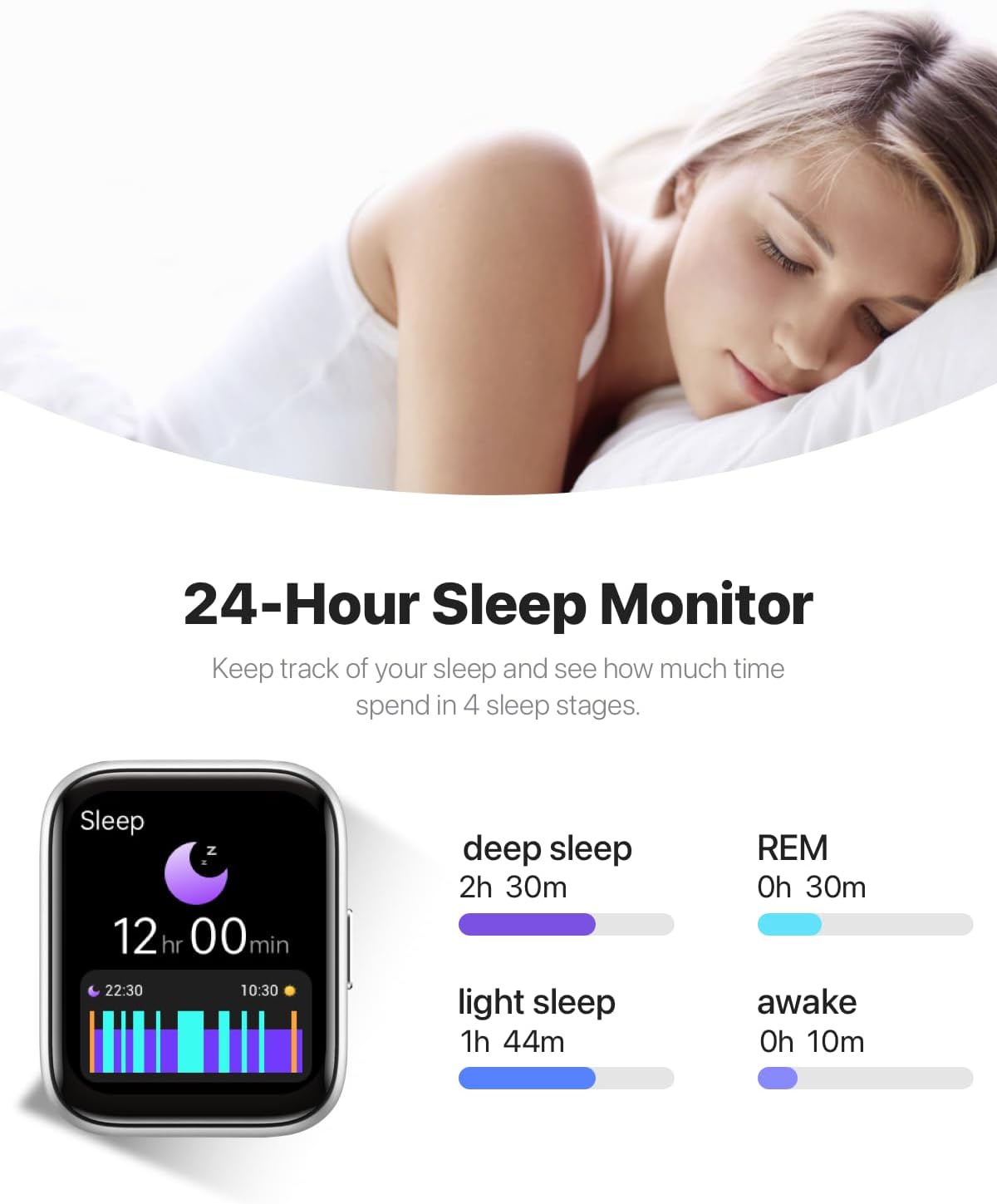 Smart Watch for Men Women - Answer/Make Calls/Quick Reply/AI Voice Assistant, 1.83" for Android iPhone Samsung Compatible IP68 Smartwatch Blood Oxygen Heart Rate Fitness Tracker (Silver+Blue, 1.83") - Image 6