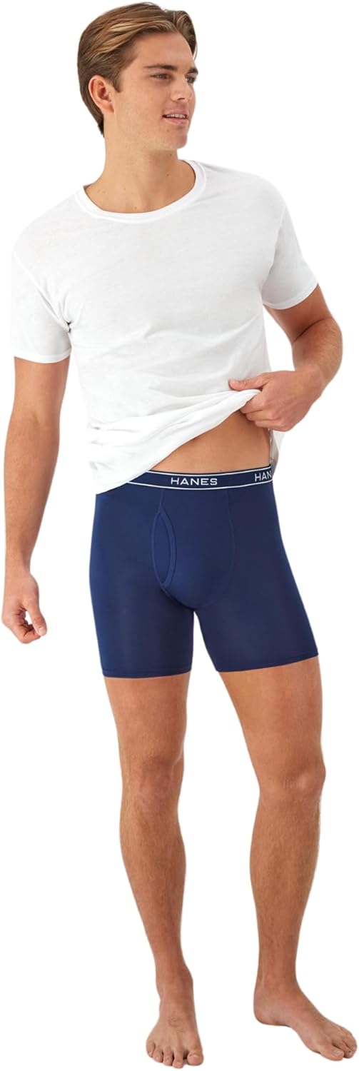 Hanes Men's Value Performance Stretch Boxer Brief Underwear, Moisture-Wicking, 6-Pack - Image 5