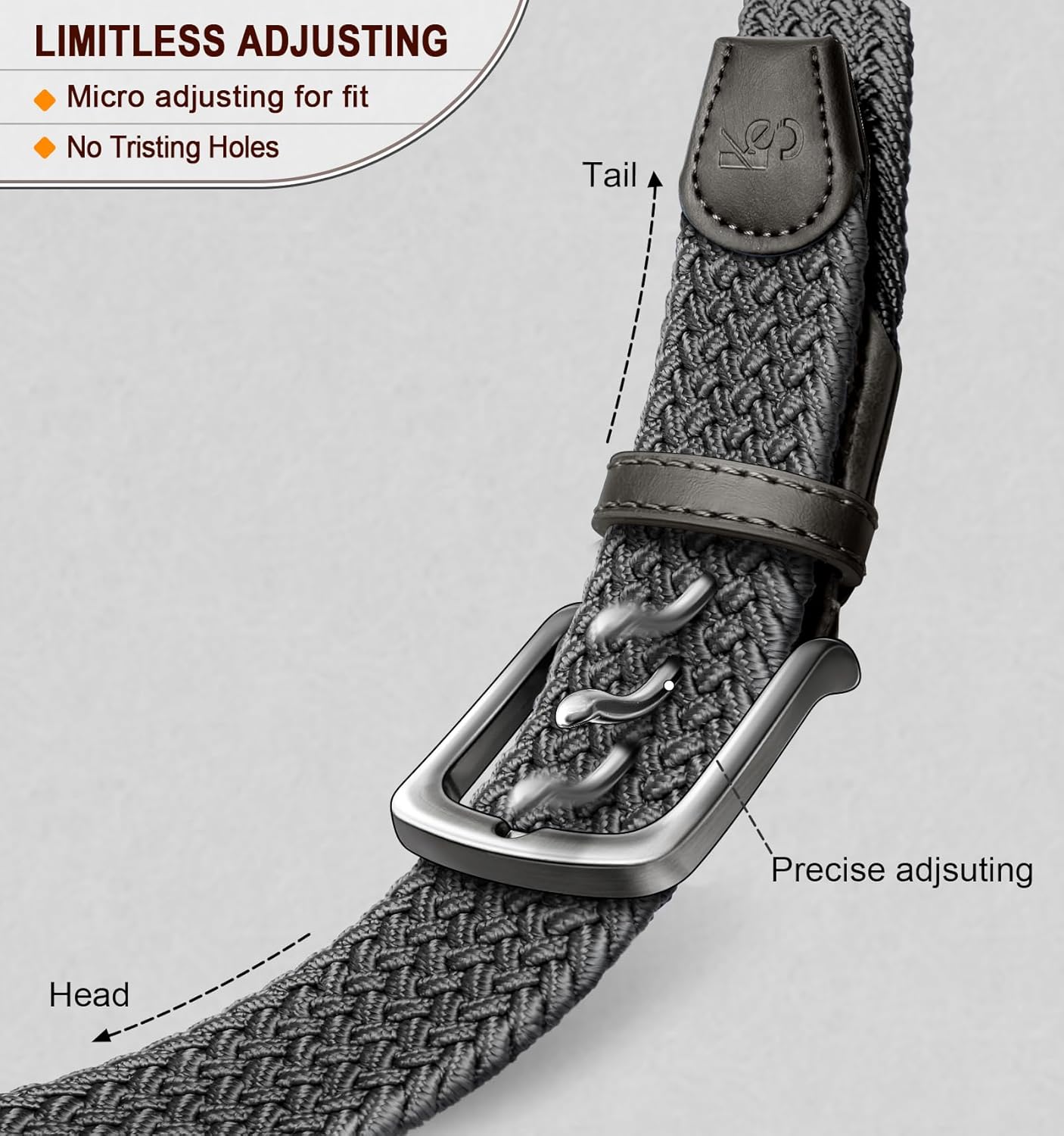 KEMISANT Men Belt-Stretch Woven Braided Belt For Gift Men Golf Casual Jeans Dresses with Nylon Canvas 1 3/8" - Image 4
