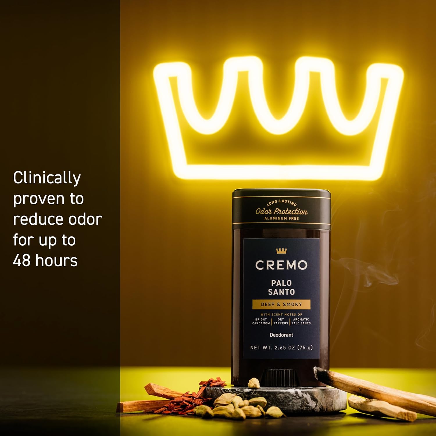Cremo Palo Santo Aluminum Free Deodorant for Men, 48-hour Long Lasting Odor Protection, 2.65oz - Image 4