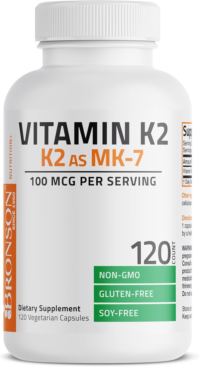 Bronson Vitamin K2 as MK-7 Menaquinone 100 mcg Non-GMO, 120 Capsules - Image 6