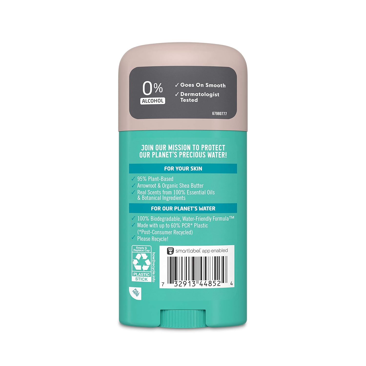 Seventh Generation Aluminum-Free Deodorant Activated Charcoal Biodegradable Formula 2.65 oz - Image 4