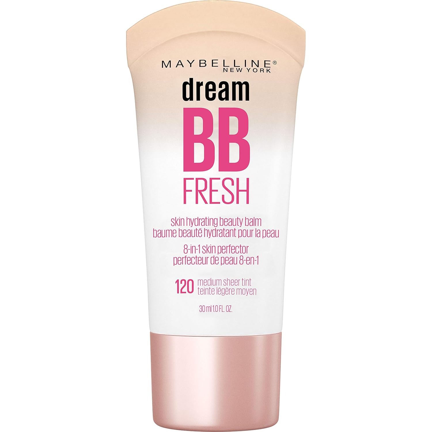 Maybelline Dream Fresh Skin Hydrating BB cream, 8-in-1 Skin Perfecting Beauty Balm with Broad Spectrum SPF 30, Sheer Tint Coverage, Oil-Free, Medium, 1 Fl Oz - Image 2