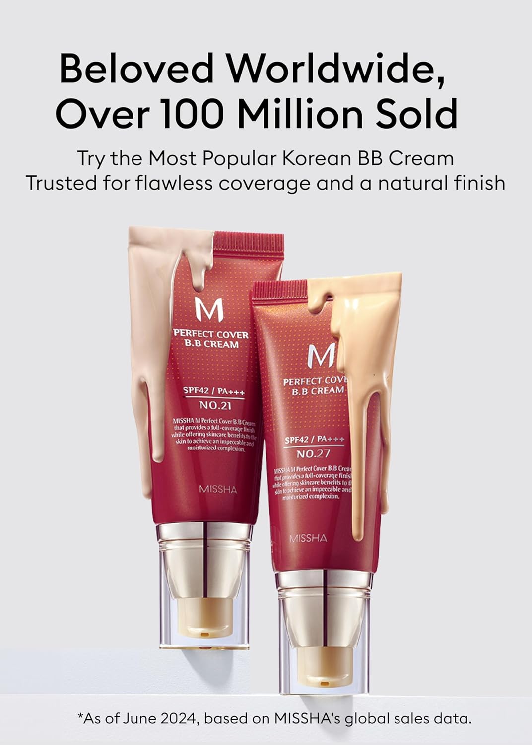 MISSHA M Perfect Cover BB Cream No.21 Light Beige - Light with Cool Undertone SPF 42 PA +++1.69 Fl Oz - Tinted Moisturizer for face with SPF - Image 4