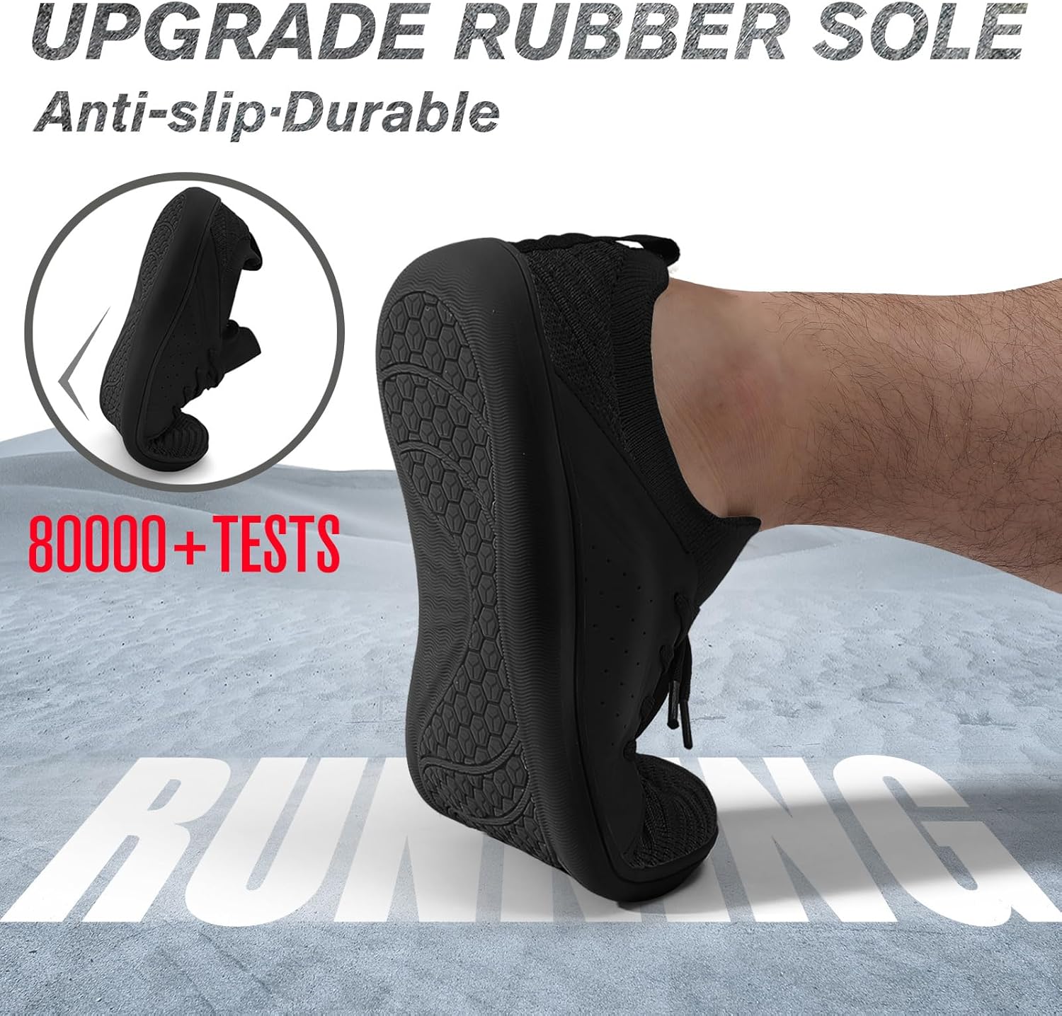 relxfeet Men's Barefoot Shoes Minimalist Cross-Trainer Shoes Wide Toe Walking Shoes Zero Drop Sole Trail Running Sneakers - Image 4