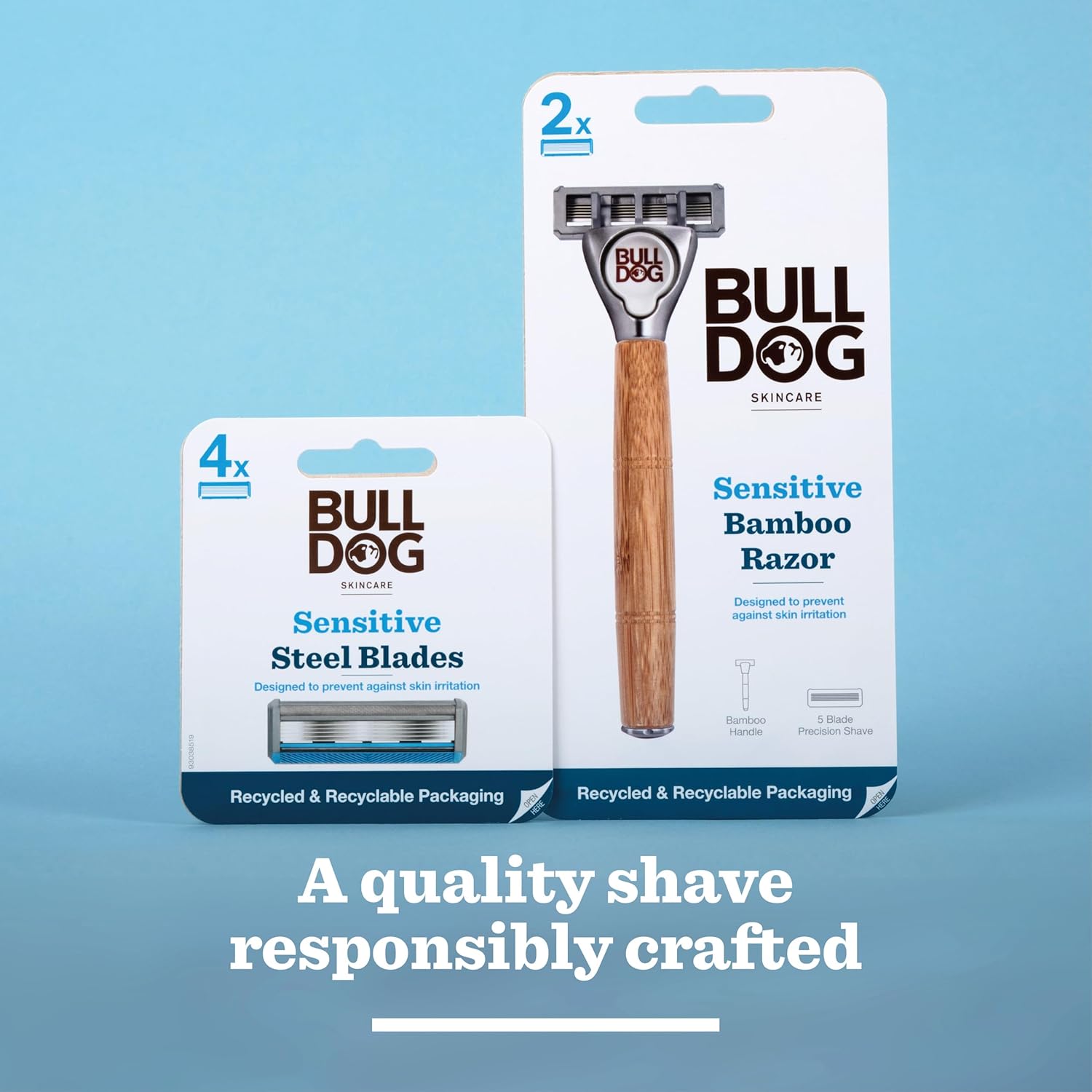 Bulldog Skincare - Sensitive Steel Blades - Men's Razor Blade Refills – Contains 4 Blade Heads - Image 9