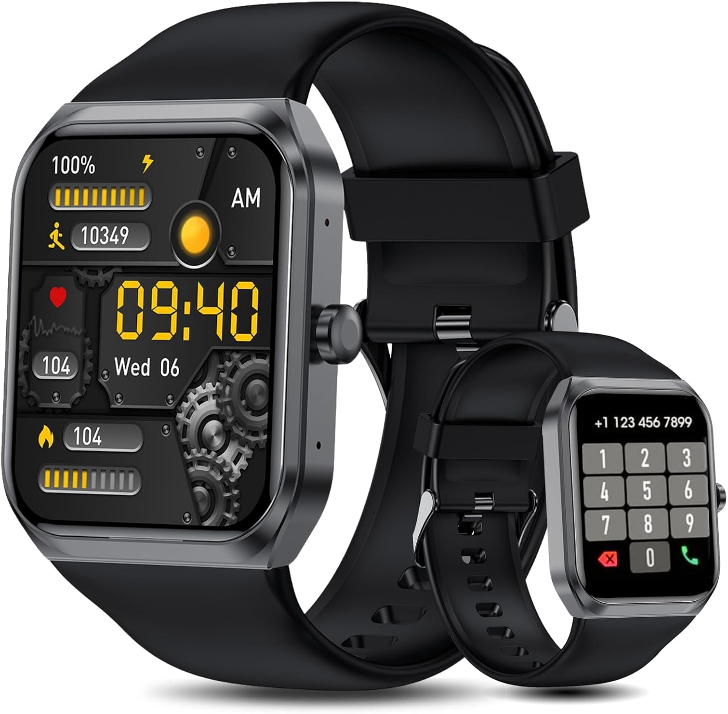 Smart Watches for Men Women (Answer Make Call), 1.95" Fitness Watch with Blood Oxygen Heart Rate Sleep Monitor, 100+ Sports IP68 Waterproof Fitness Watch for Android iOS Phones - Image 2