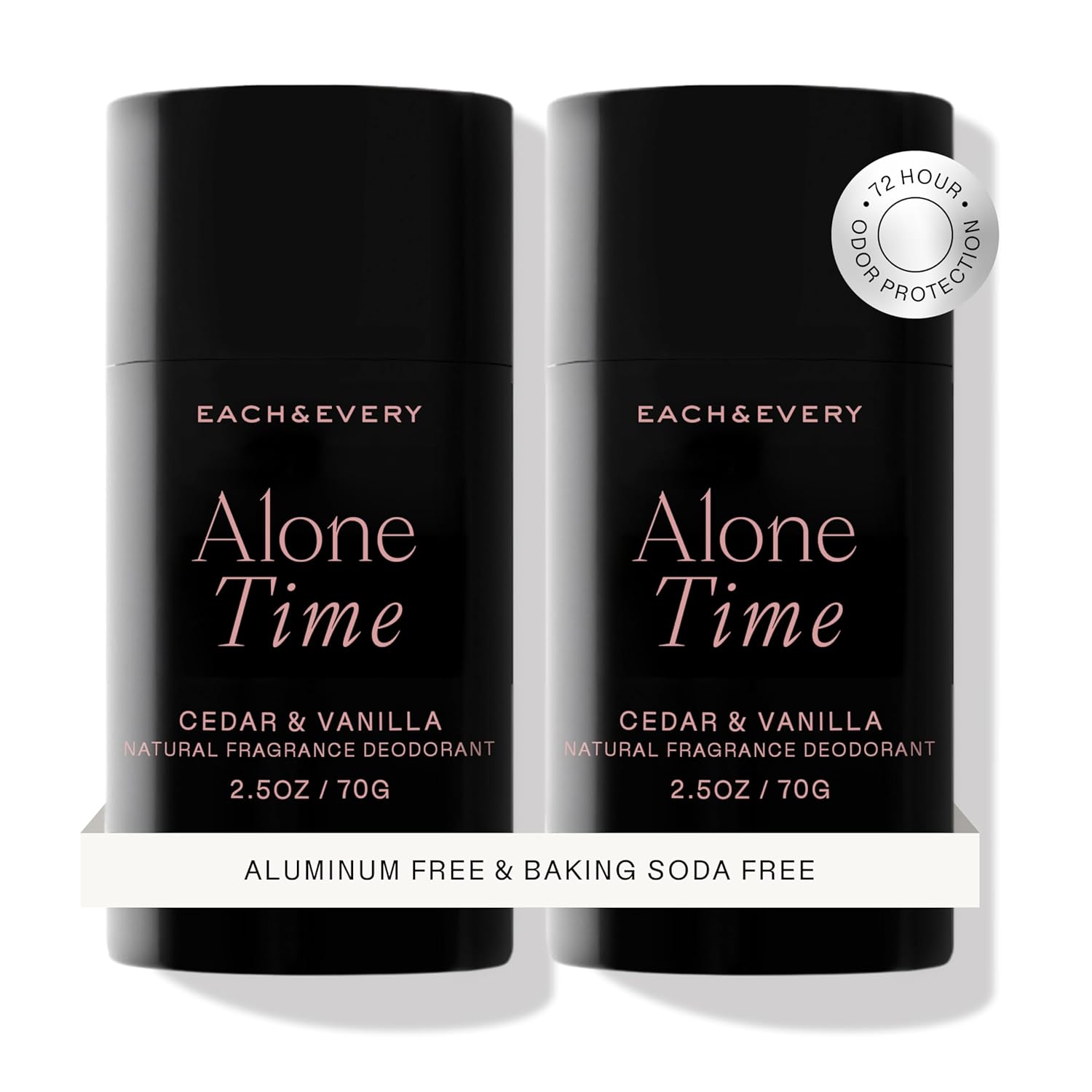 Each & Every Aluminum Free Deodorant for Men & Women, Cedar & Vanilla - All Natural Deodorant for Sensitive Skin, EWG Verified - Clean, Baking Soda Free, Plant-Based Fragrance - 2.5oz, 2 Pack - Image 2