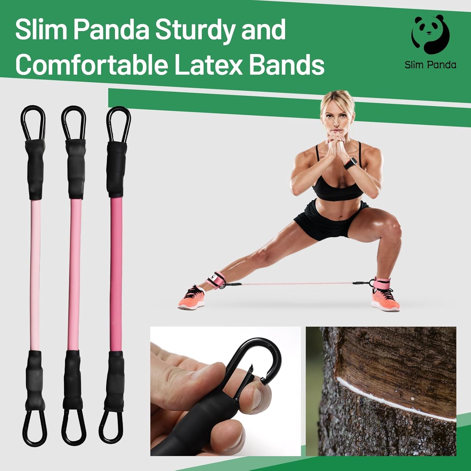 Slim Panda Ankle Resistance Bands with Cuffs,Leg Resistance Bands for Booty Workout Equipment for Kickbacks Hip Fitness Training - Image 7
