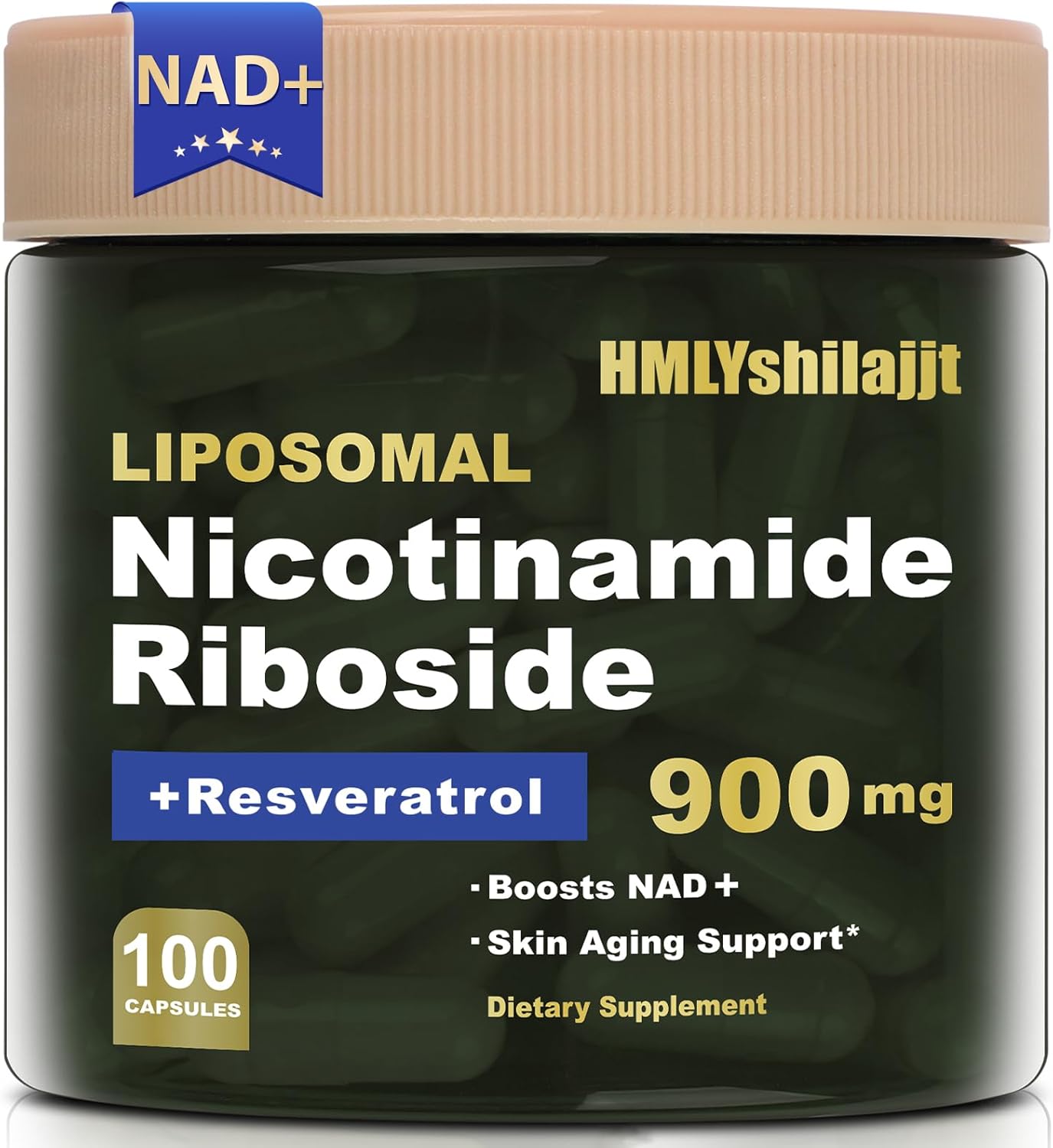 NMN Alternative-High Purity Liposomal NAD with Nicotinamide Riboside, Resveratrol, Quercetin, NAD Resveratrol Supplement 900 mg for Anti-Aging, Energy, Focus -100 Count - Image 2
