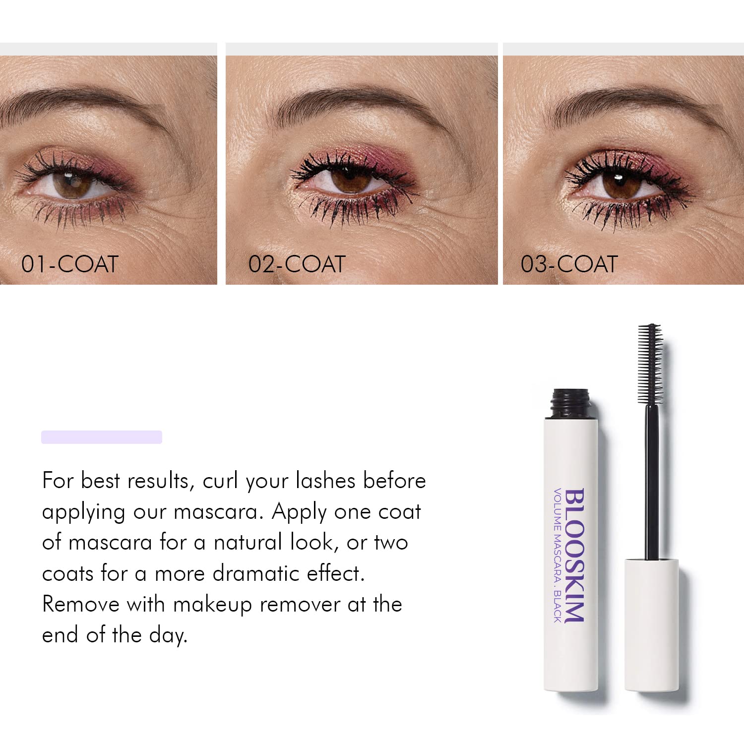 Mascara for Older Women 60 Plus, Prime Mascara, Lengthening & Strengthening Lash Mascara for Mature Women, Volumizing, Long Stay - Black 0.24 FL OZ - Image 7