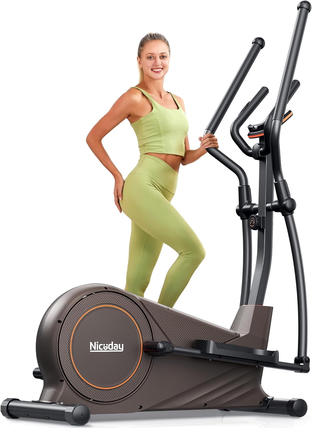 Niceday Elliptical Machine, Elliptical Exercise Machine for Home with Hyper-Quiet Magnetic Driving System, Elliptical Trainer with 15.5IN-18IN Stride, 16 Resistance Levels, 400LBS Loading Capacity - Image 2
