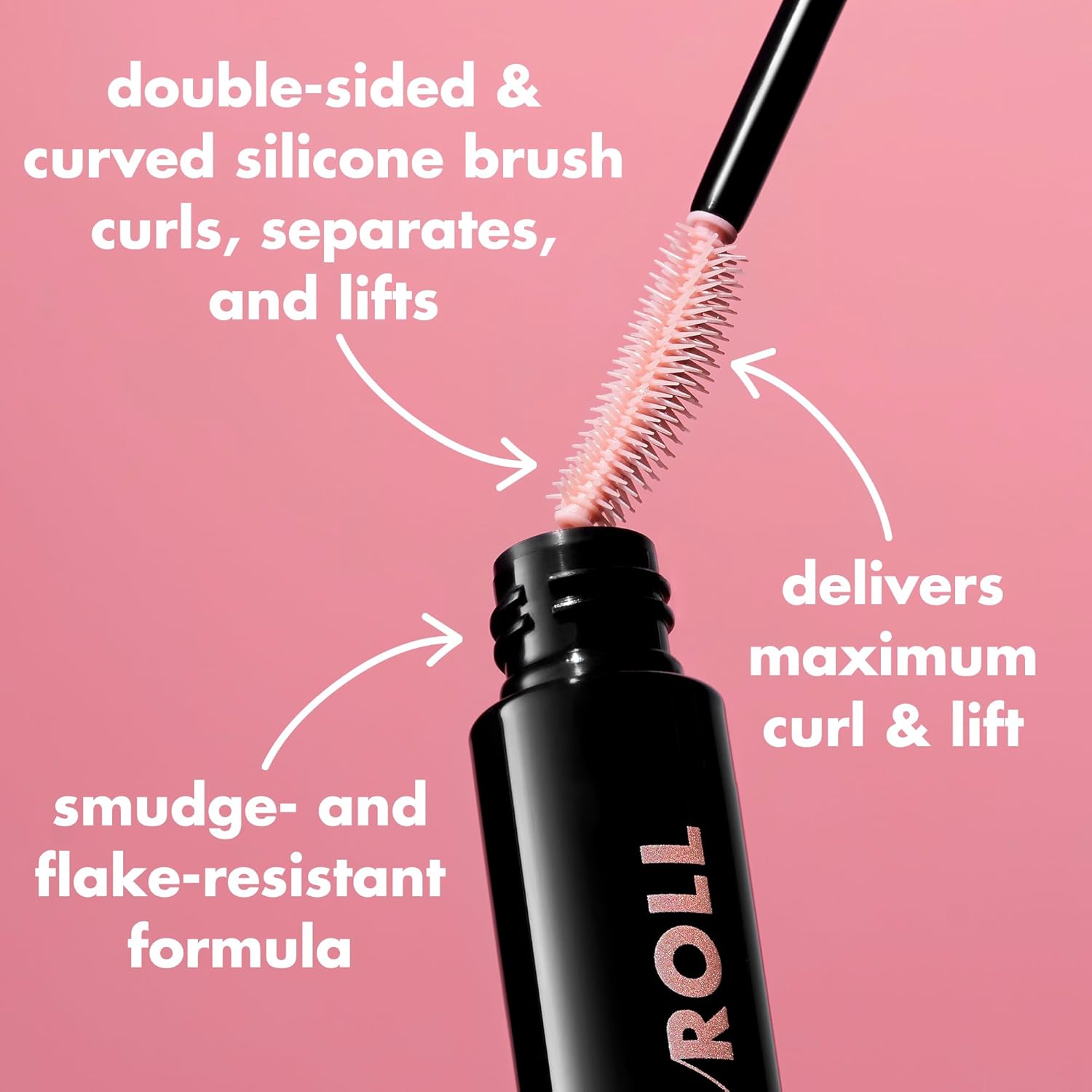 e.l.f. Lash 'N Roll Mascara, Curling Mascara For Visibly Lifted Lashes, Lifts & Separates Lashes. Long-Lasting Formula, Vegan & Cruelty-Free, Deep Brown - Image 4
