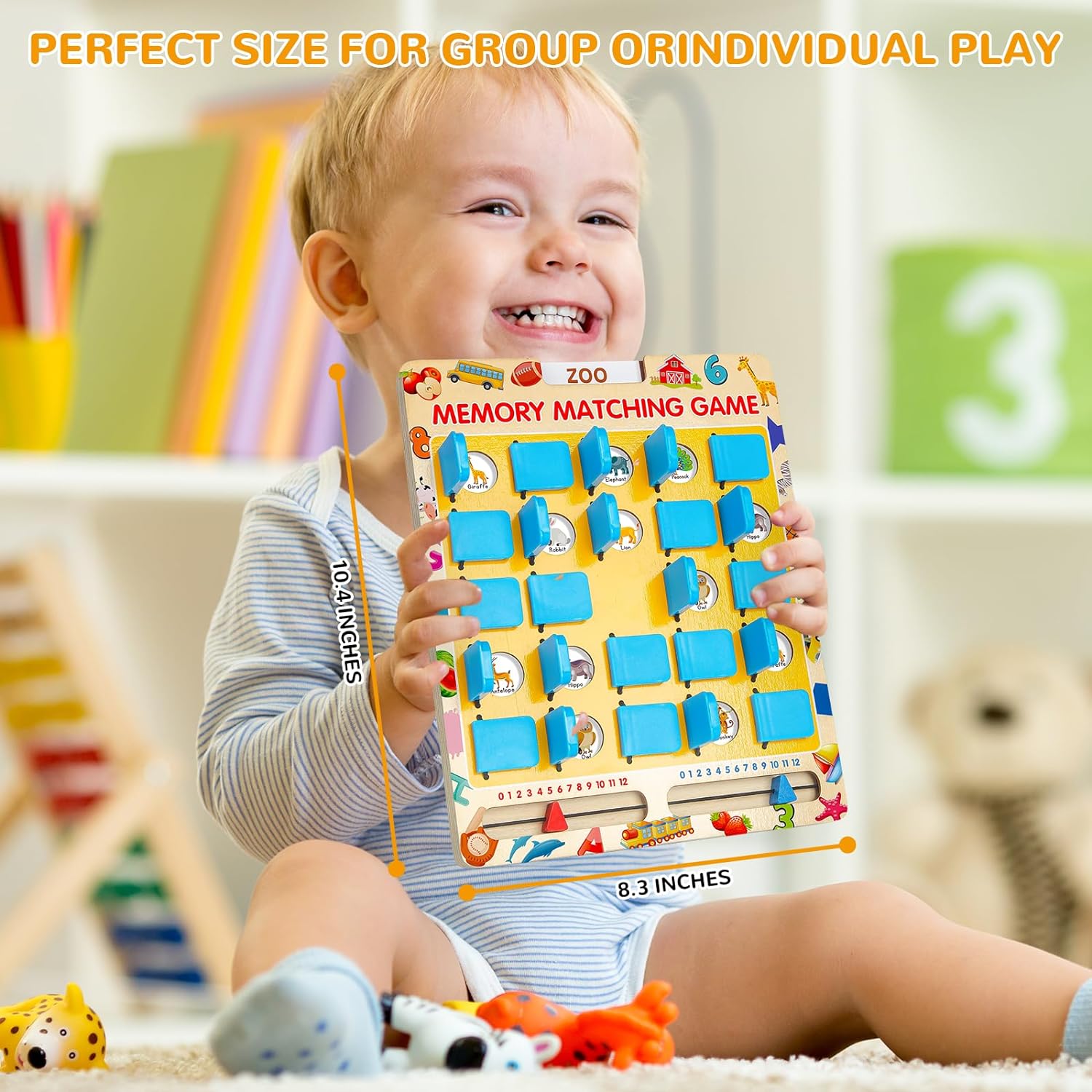 Matching Memory Game for Kids Age 3 4 5 6 7 8 Year Old, Travel Toy for Boys Girls, Wooden Board Game, Road Trip Essentials for Toddler, Airplane/ Car/ Camping Activity, Ideal Christmas, Birthday Gifts - Image 4