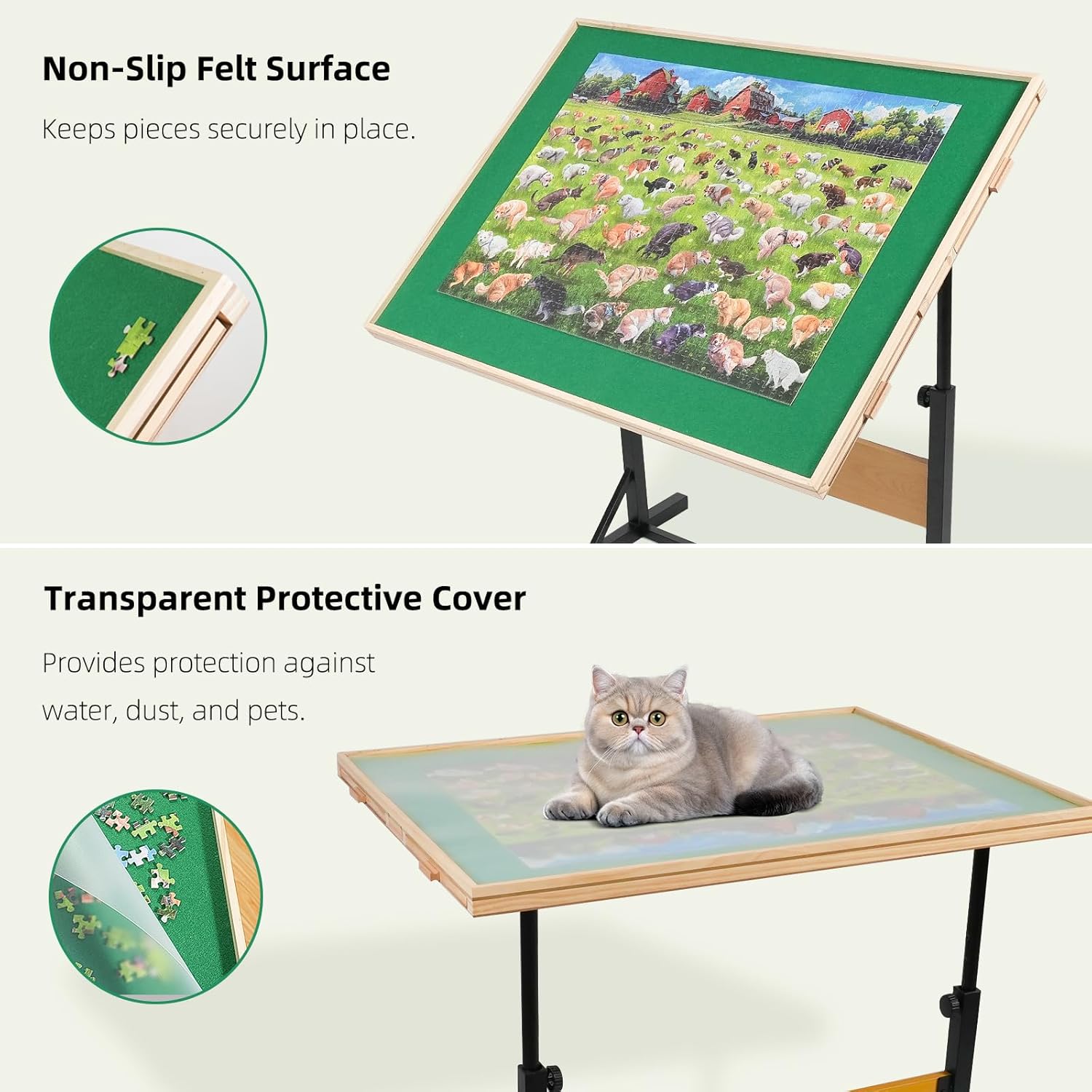 ALL4JIG Puzzle Table for Adults Gifts, Wooden Jigsaw Puzzle Table with 4 Drawers, Upgraded Stability & Optimized Lightweight Design, Puzzles for Adults 2000 Pieces - Image 7