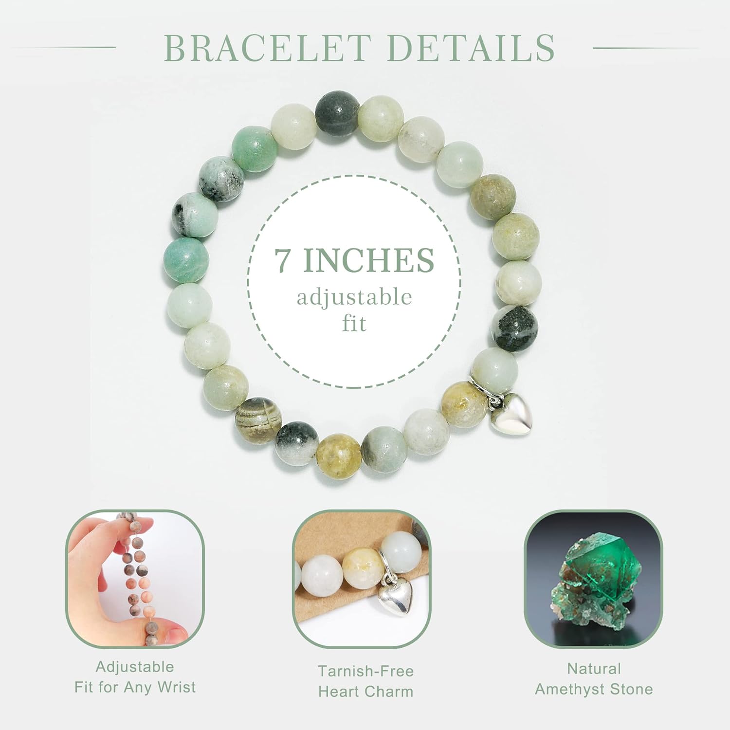 Get Well Soon Gifts for Women,Natural Stone Healing Bracelet, Inspirational Gifts for Women - Image 4