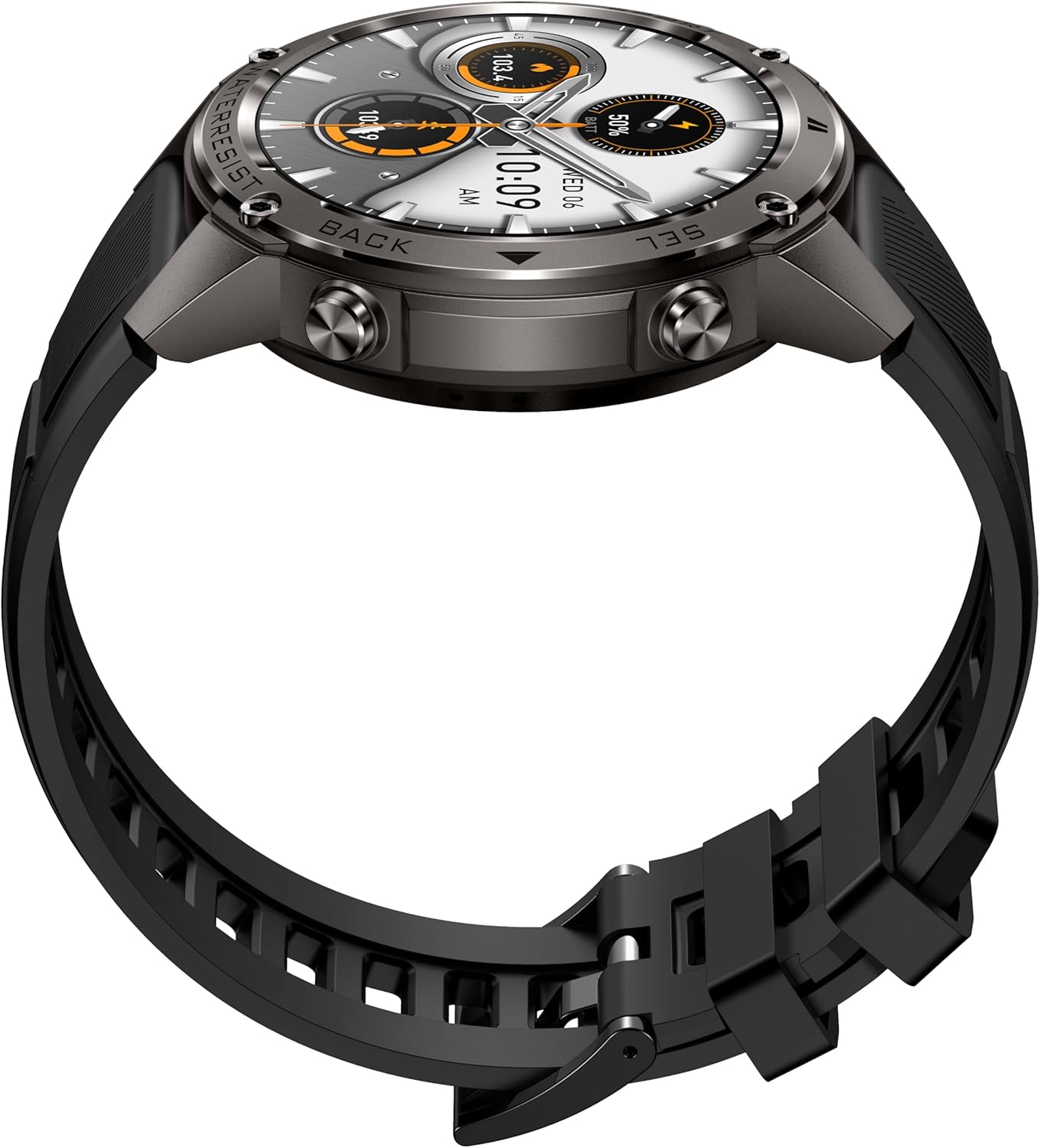 Military Smart Watch for Men GPS 6 Satellite Positioning Compass 164 Feet Water-Resistant for Swimming 500mAh Battery Make Answer Call Rugged Metal Body Smartwatch 1.43" AMOLED Always On Display Watch - Image 16
