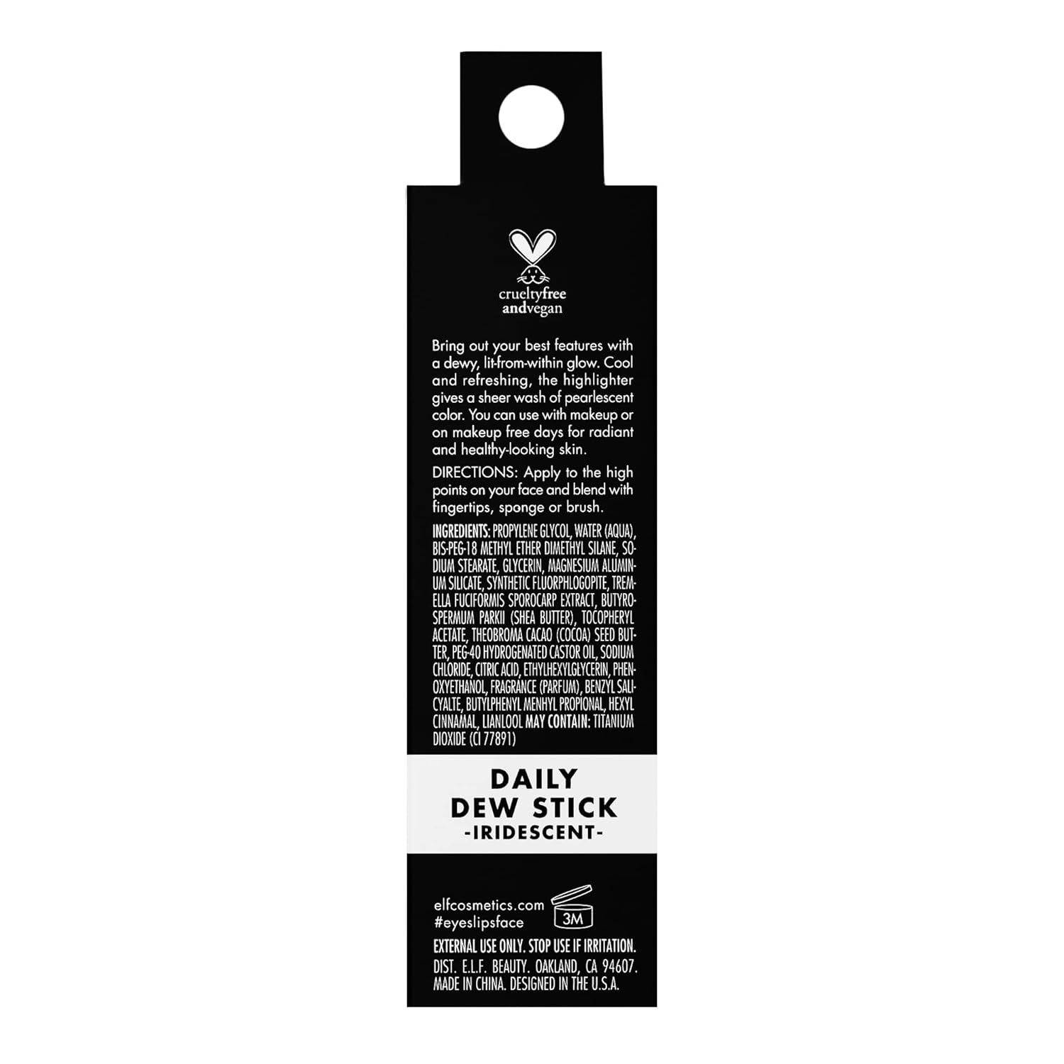 e.l.f. Daily Dew Stick, Cooling Highlighter Stick For Dewy Skin, Gives Your Complexion A Radiant Glow, Vegan & Cruelty-Free, Iridescent - Image 3